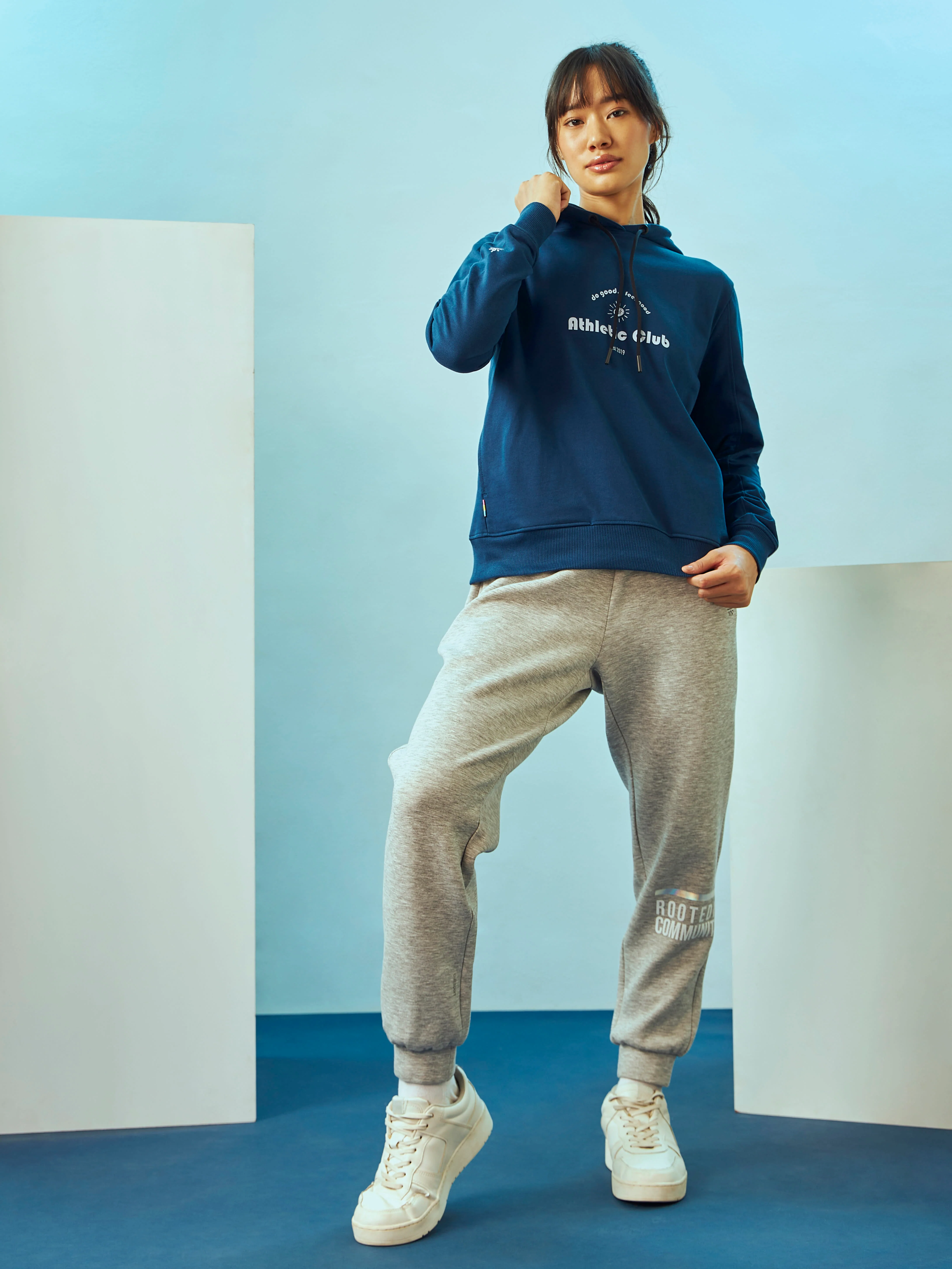 Typographic Print Sweatshirt with Pockets - Image 2