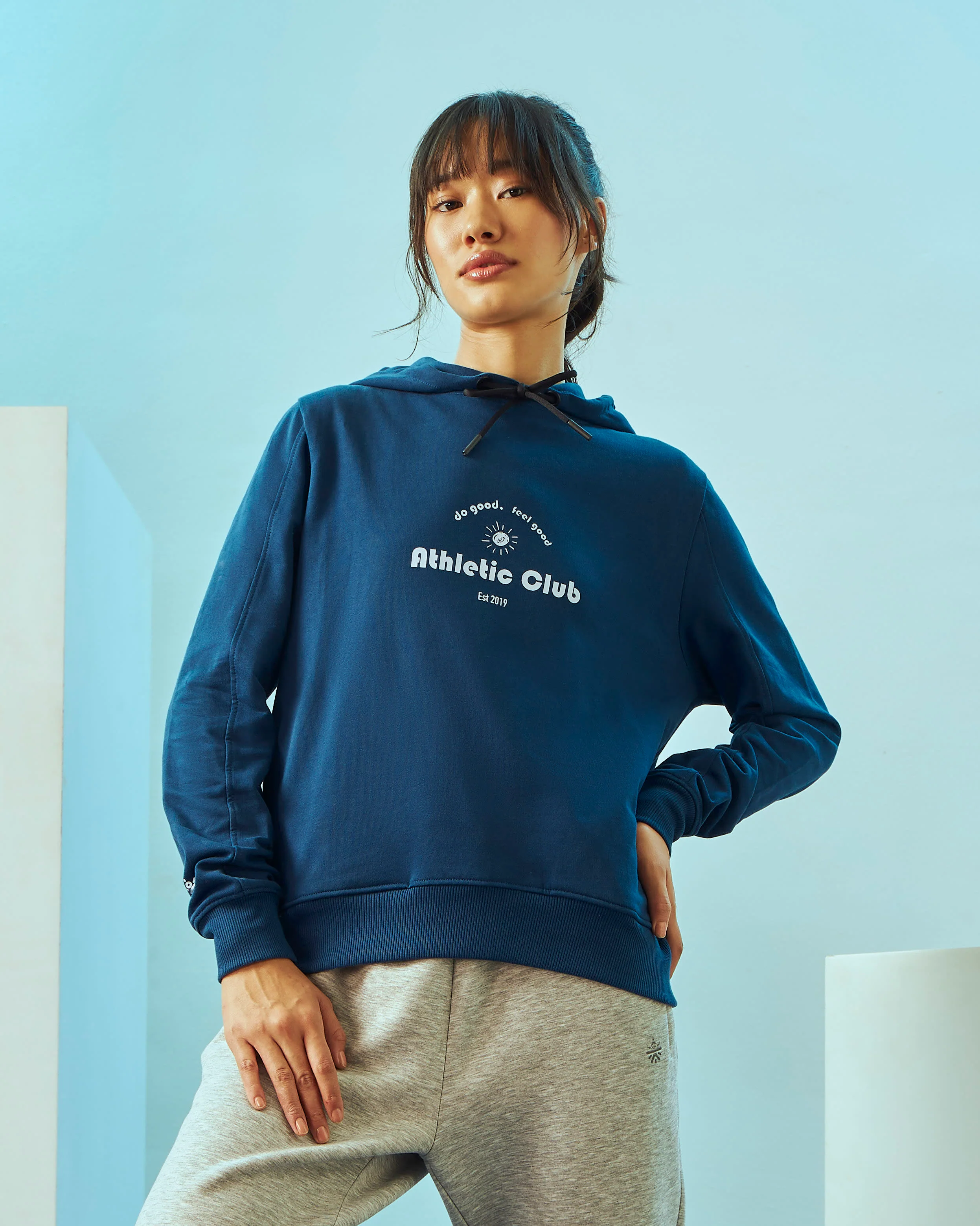 Typographic Print Sweatshirt with Pockets - Image 3