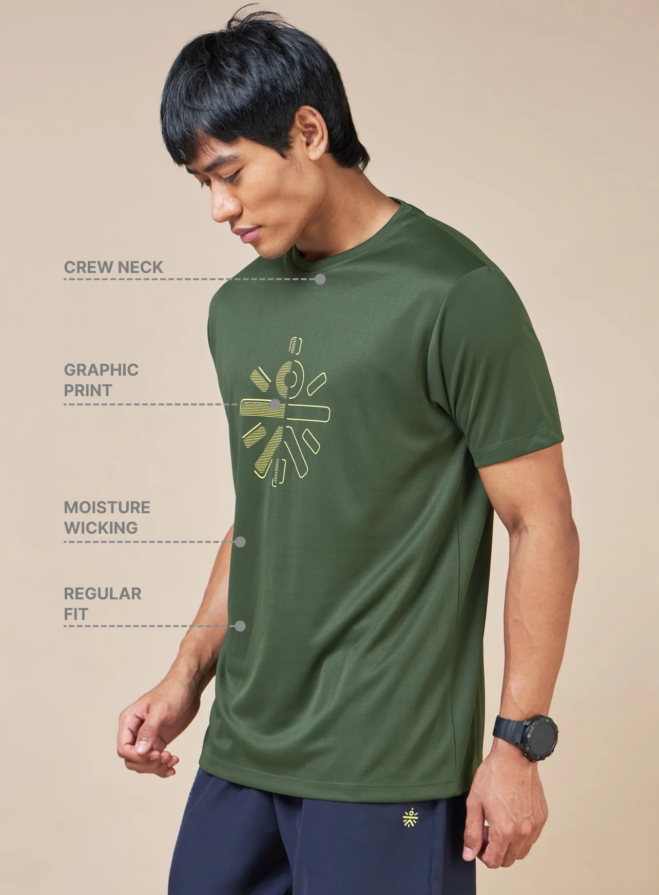 Typographic Print Active T-shirt - Image 5