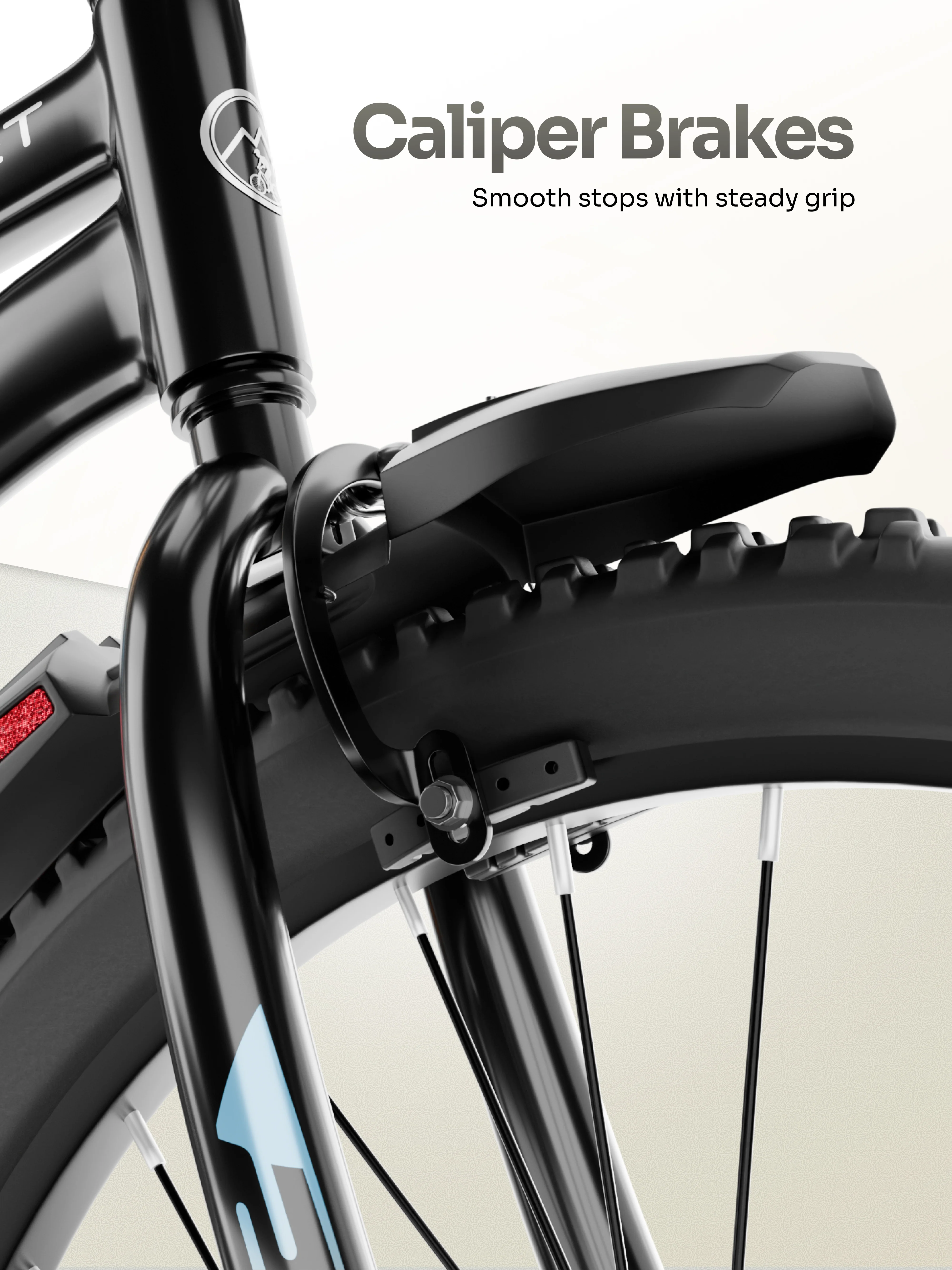 Urban Terrain Comet 26T Single Speed Steel Mountain Bike with Inbuilt Carrier (Black) - Image 3