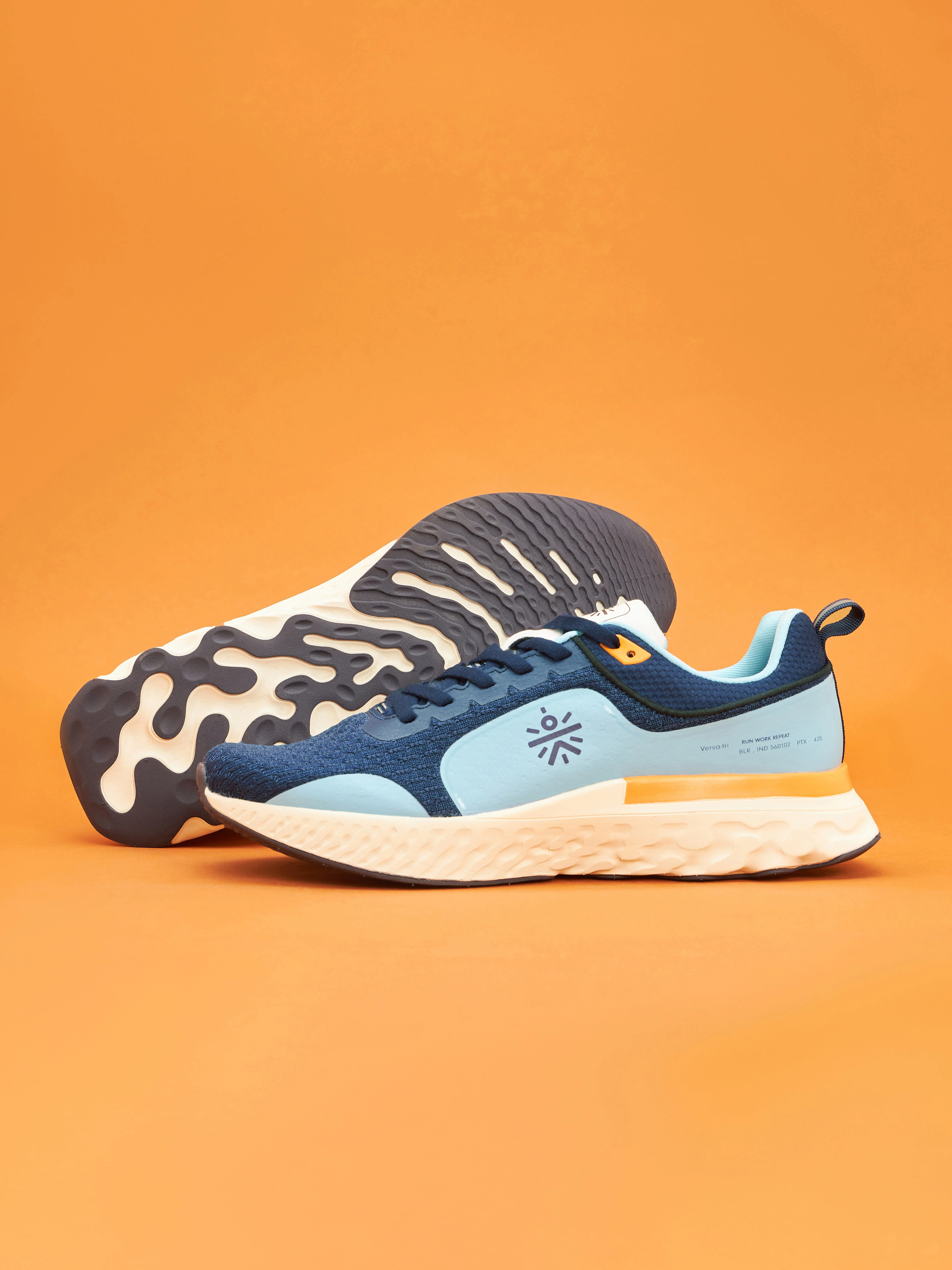 cult Versa Maze Men Running Shoes - Clay/Aqua - Image 8