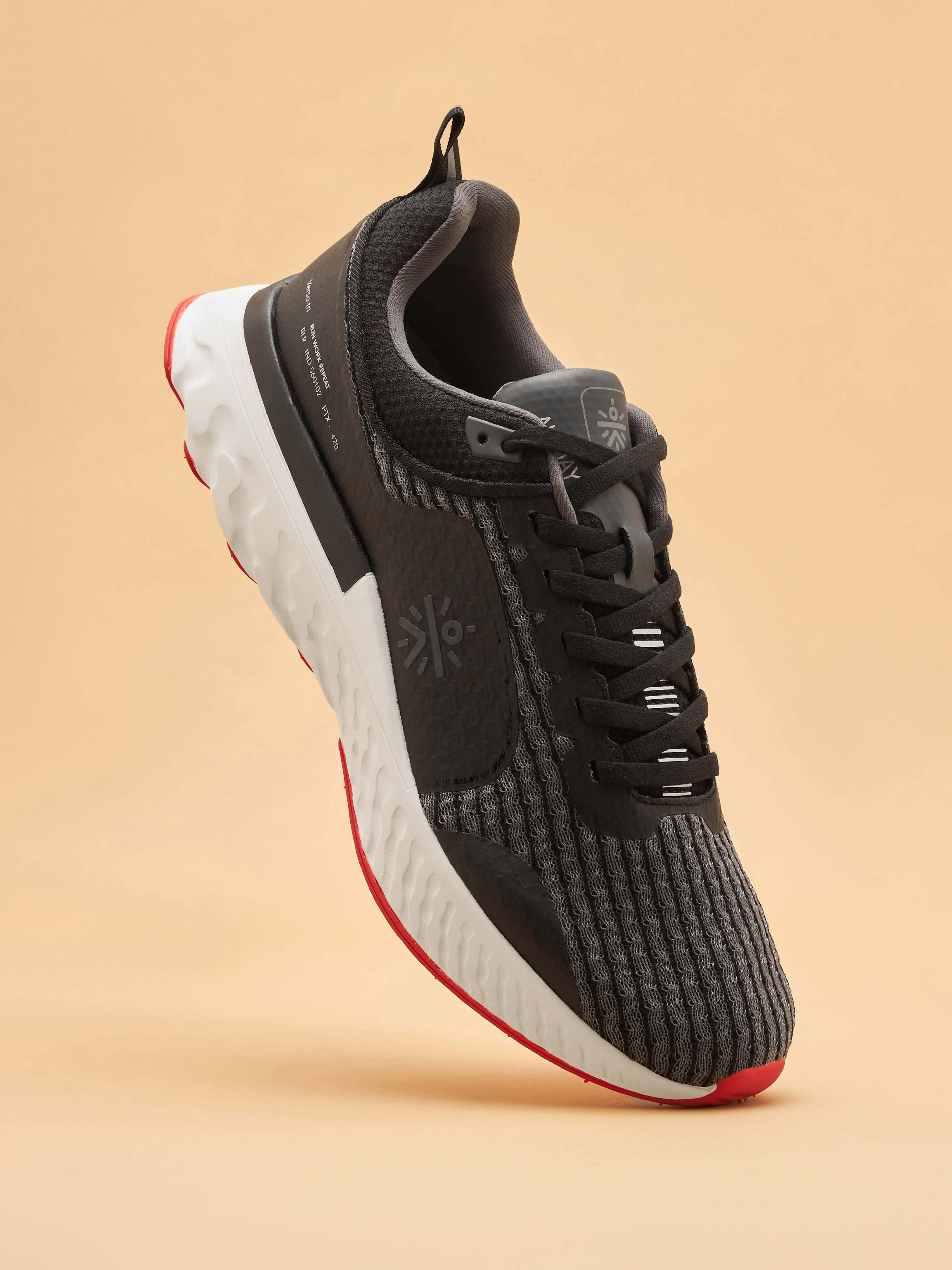 cult Versa Maze Men Running Shoes -  Black - Image 3