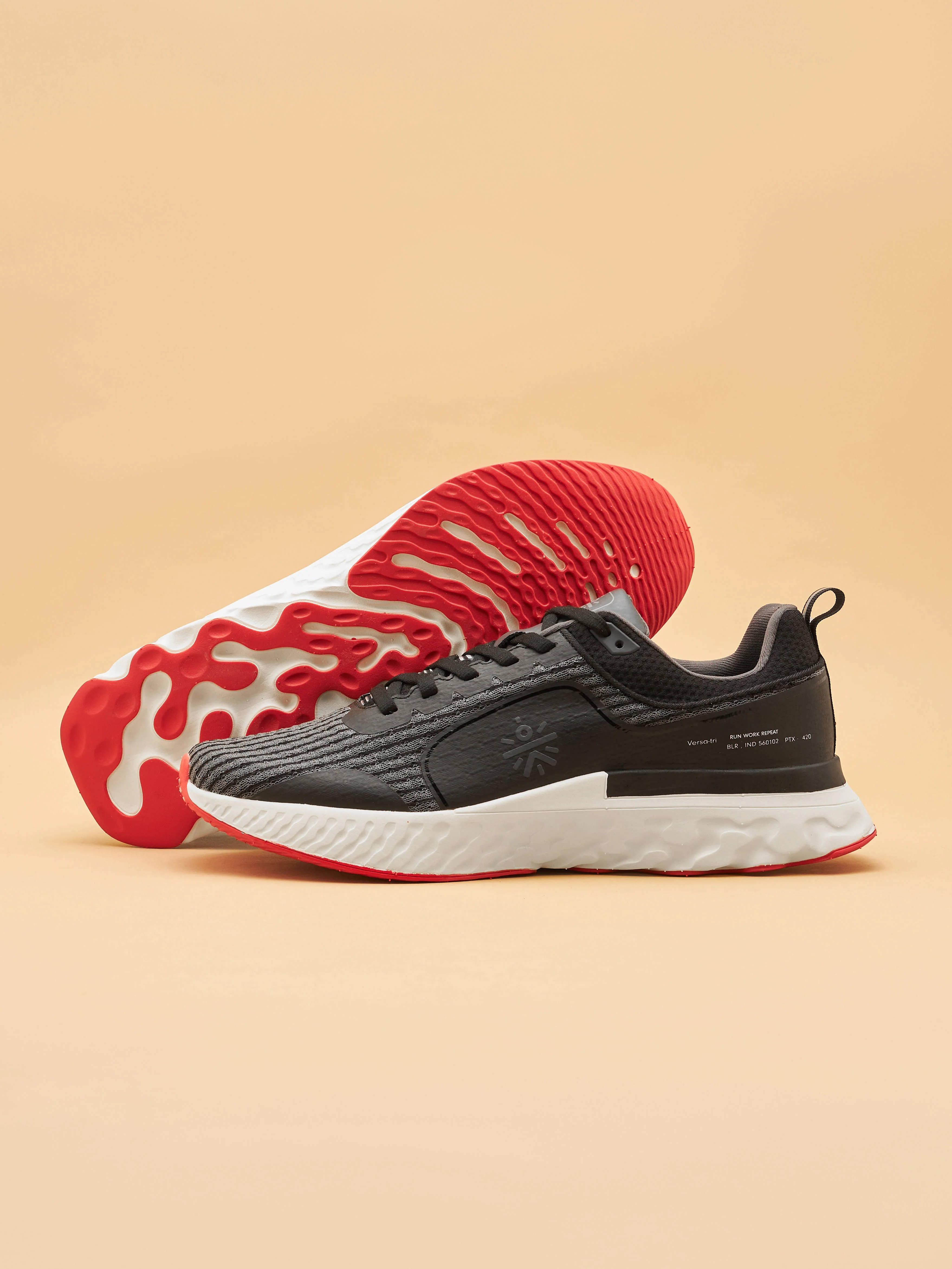 cult Versa Maze Men Running Shoes -  Black - Image 8