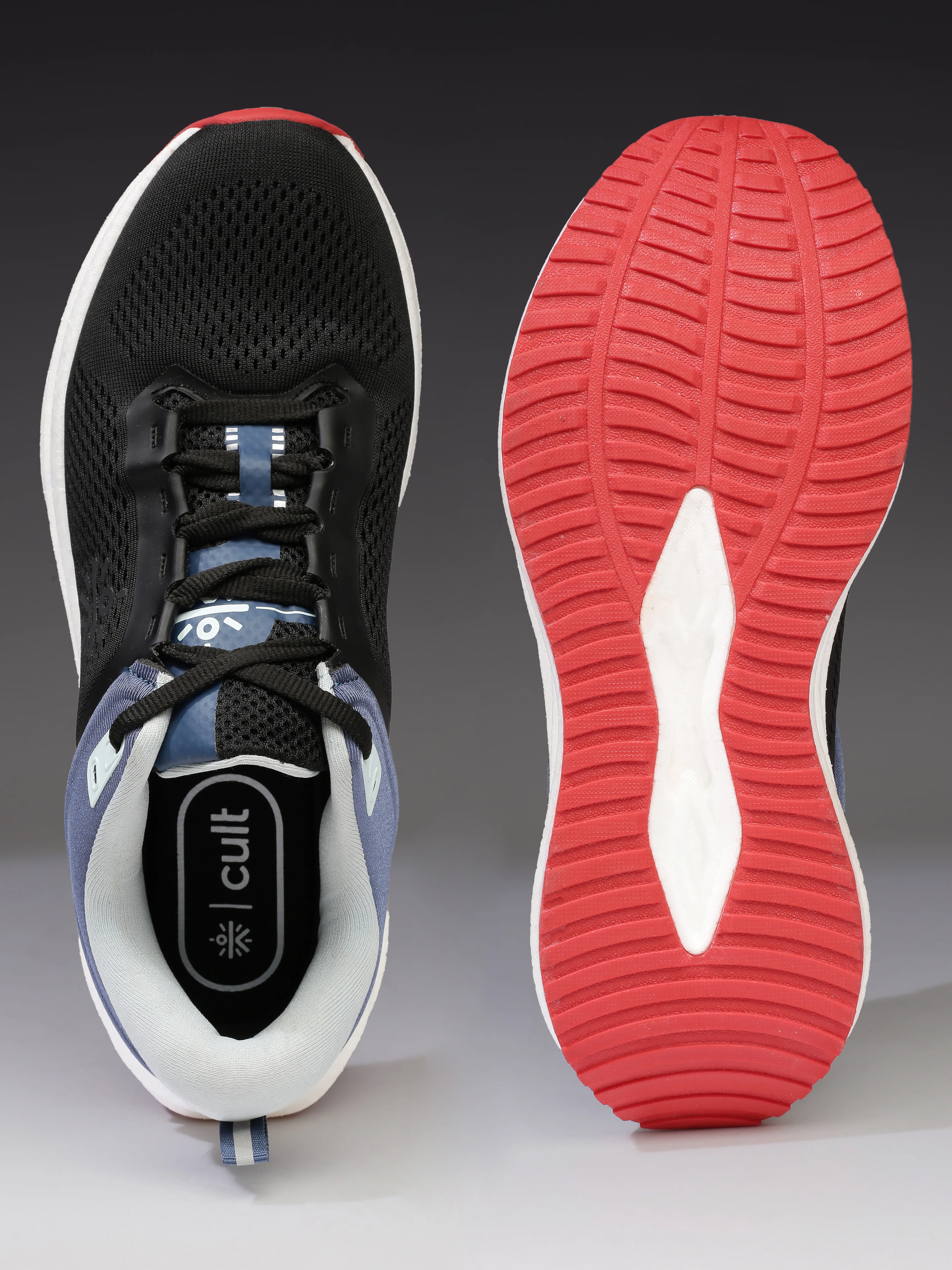cult Versa Pulse Men Running Shoes - Black/Blue - Image 9
