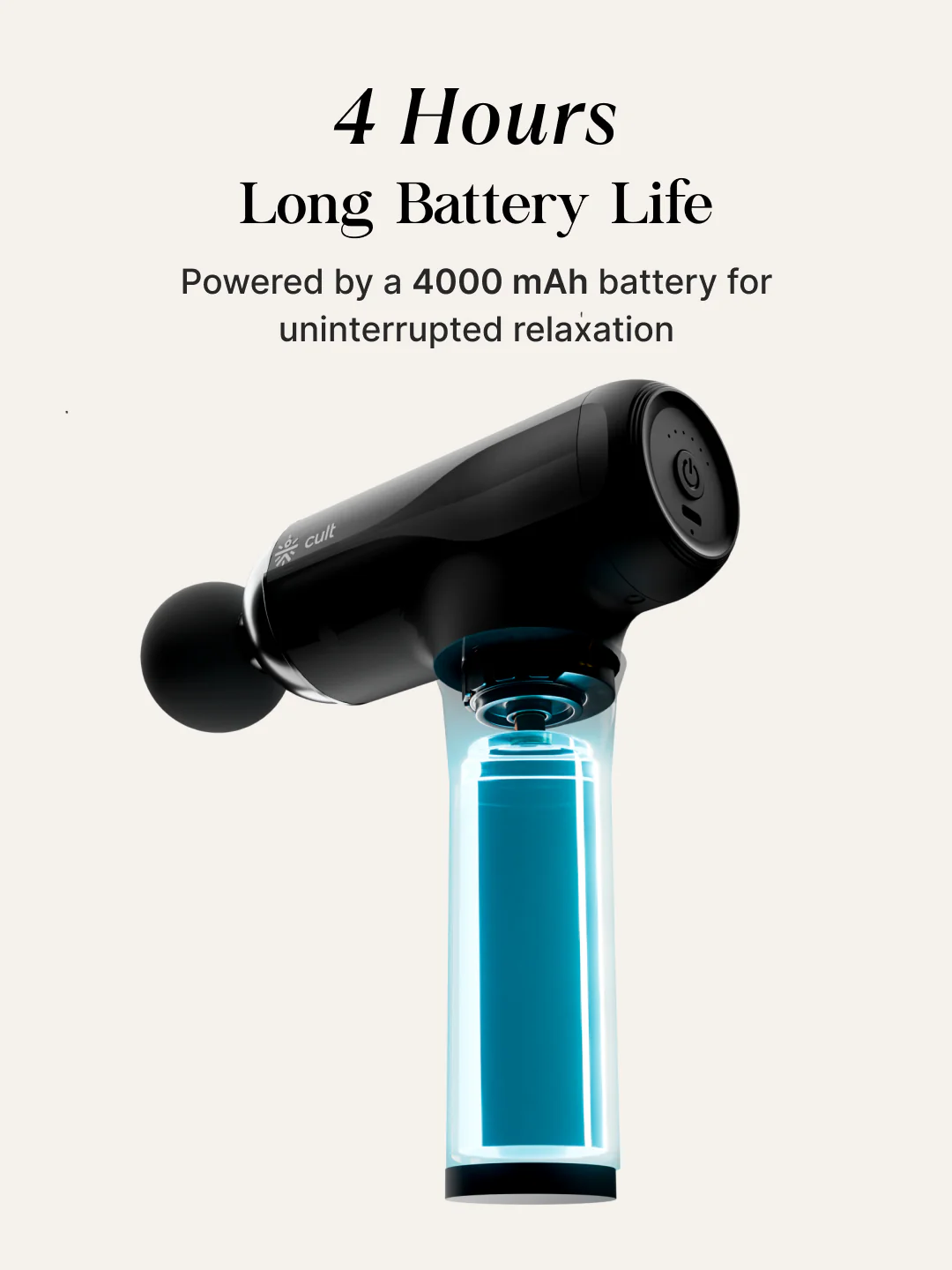 Cult Volt Neo Portable Massage Gun | 4000mAh Battery, Silicone Head, Muscle Pain Relief - Image 5