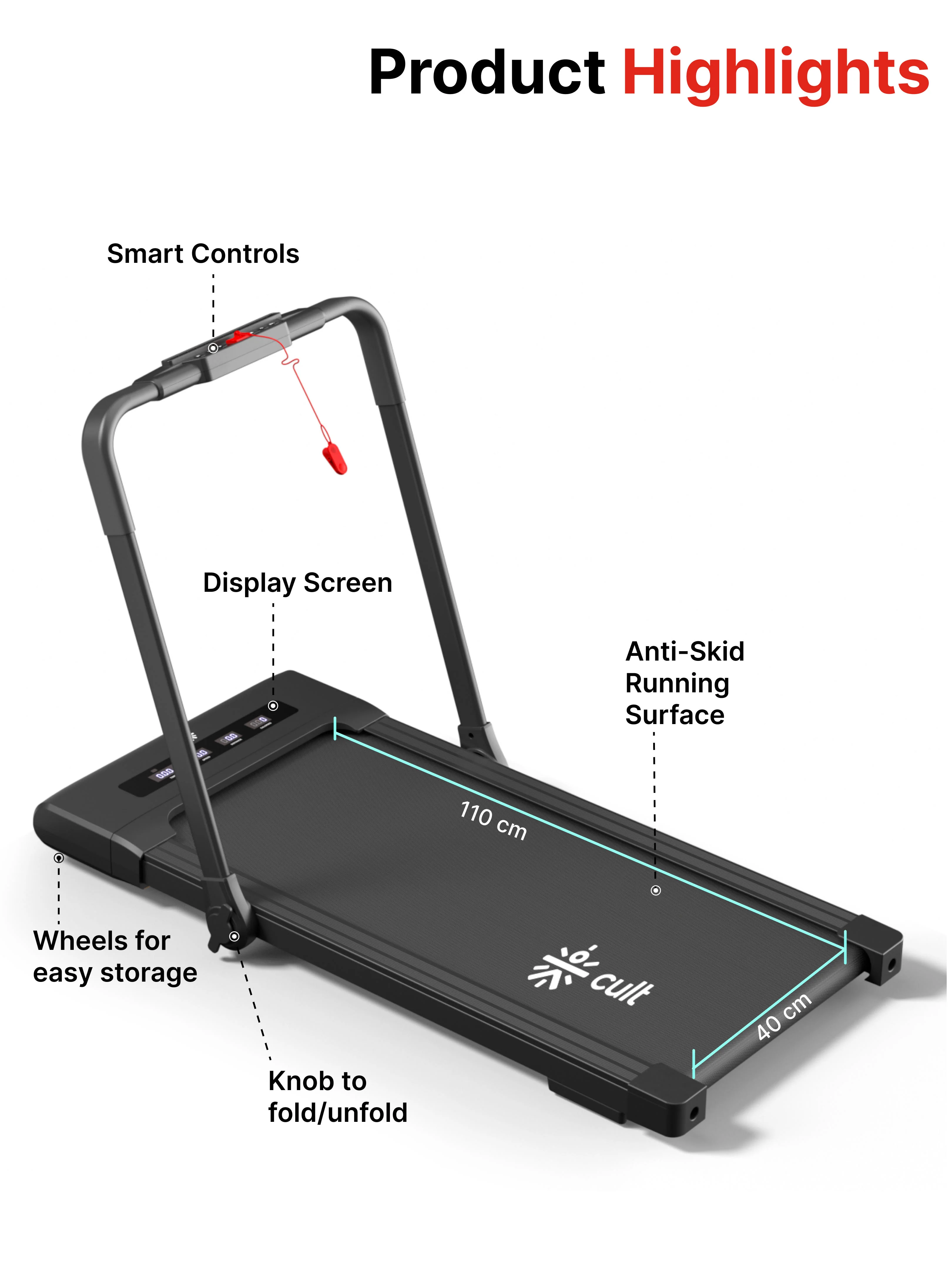 Walking pad Elite 4HP Peak | Max Speed-10kmph | Max Weight-120kg With Remote Access | Walking Pad for Home Use (with 6 months extended warranty) - Image 4