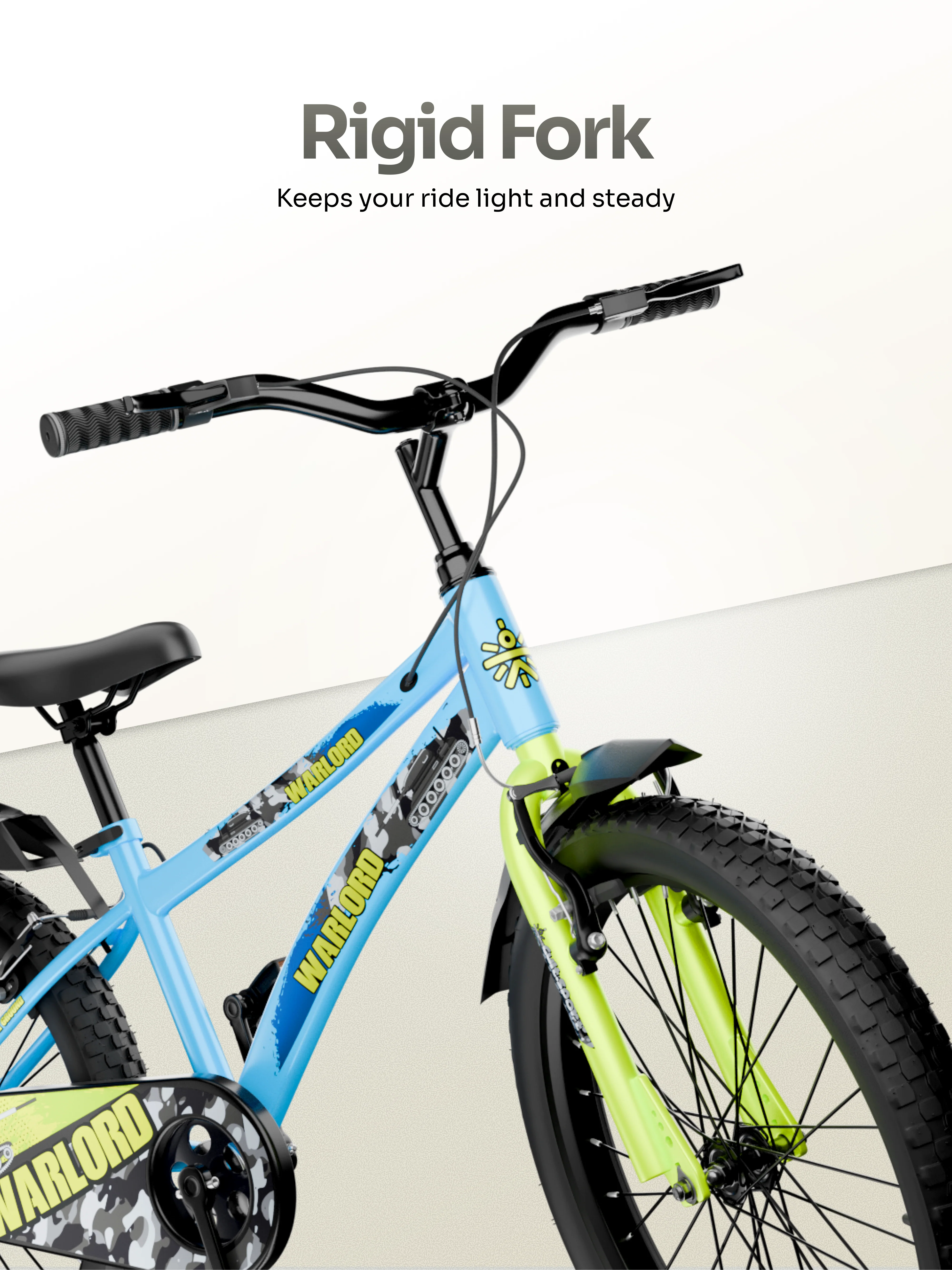 Warlord 20T Steel Frame Kids Bike Blue - Image 3