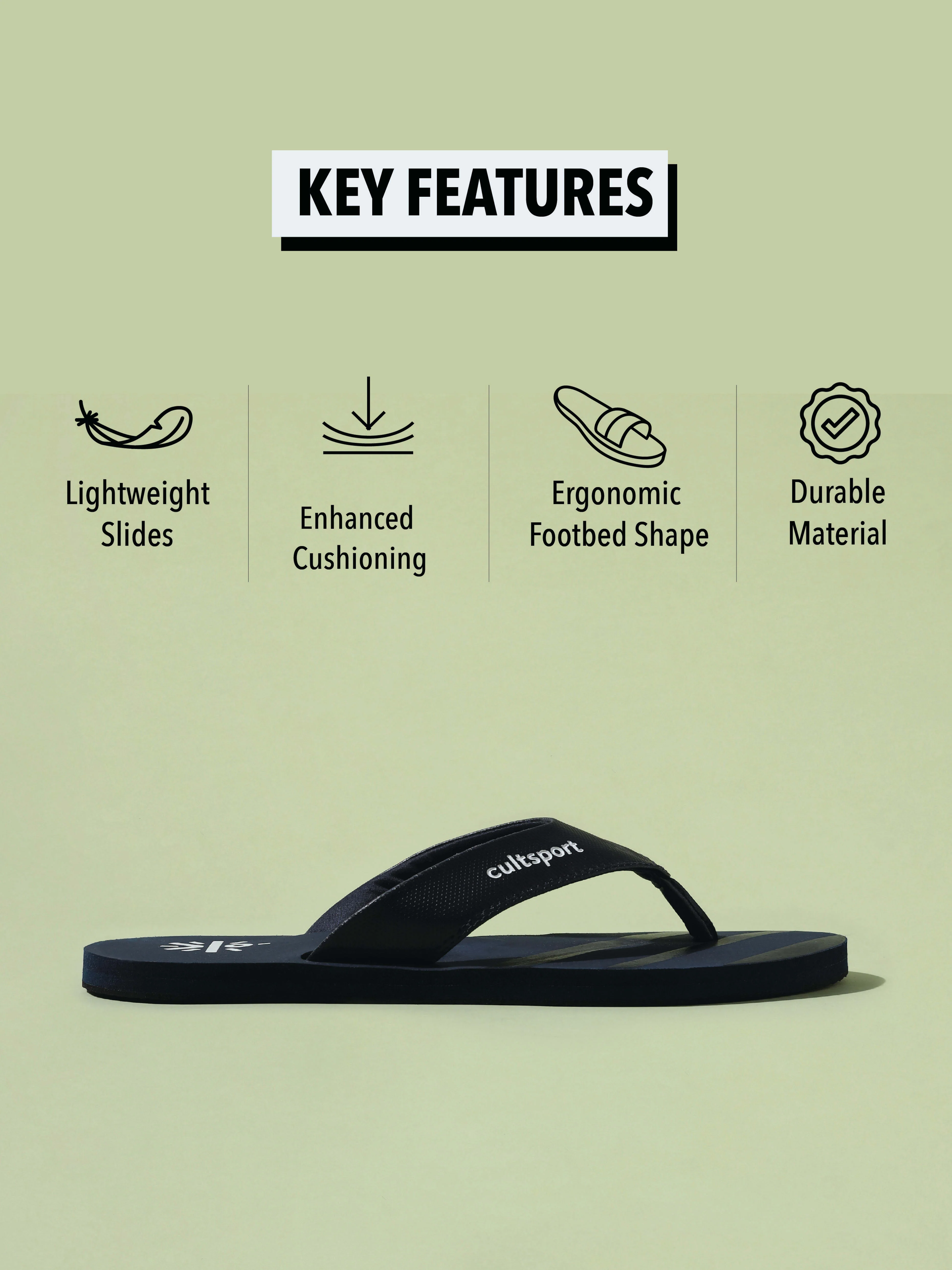 cult Wave Sweat Absorbing EVA Flip Flops - Image 3