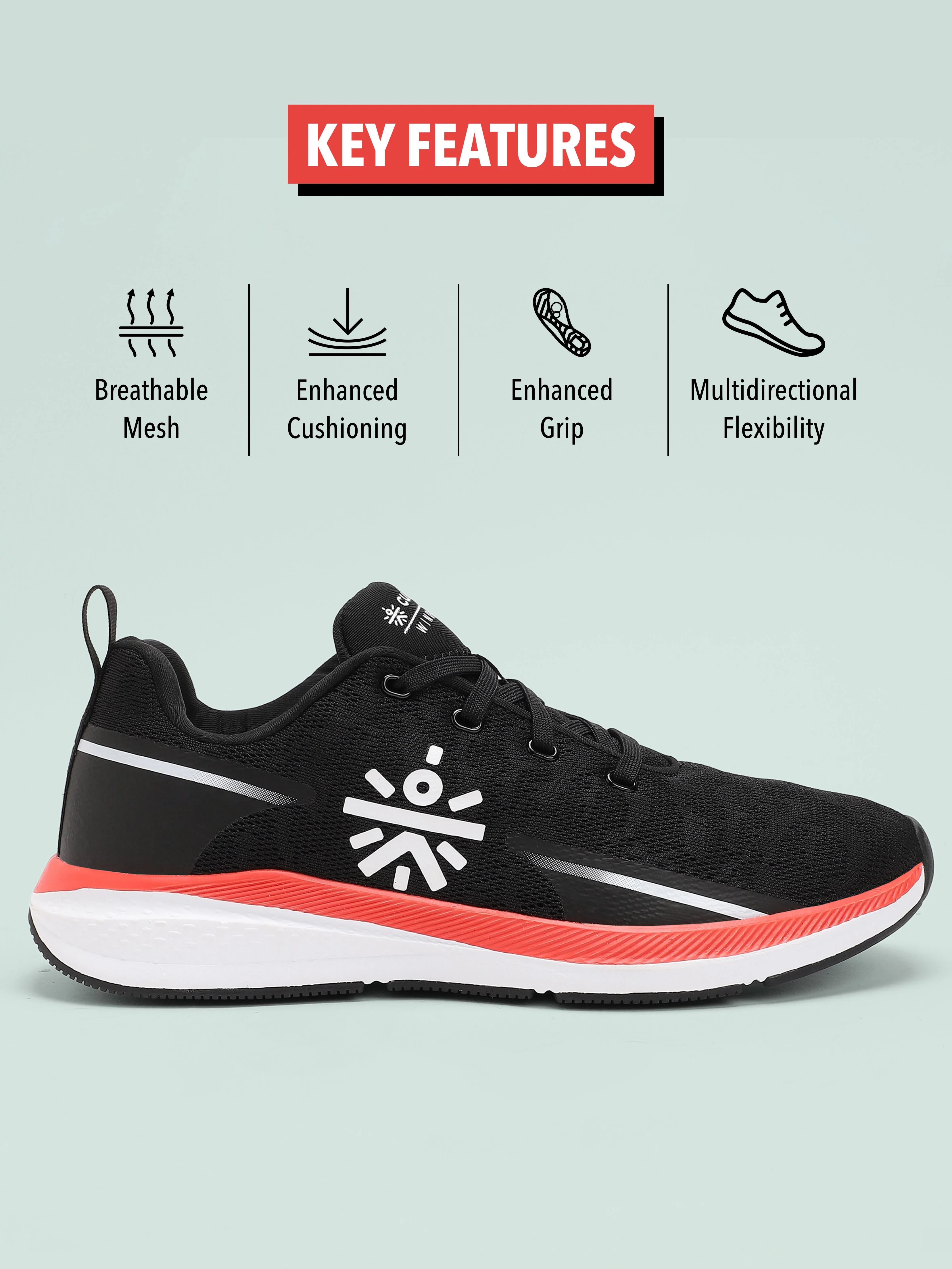 cult Windblazer Men Running Shoes - Black/Red - Image 3