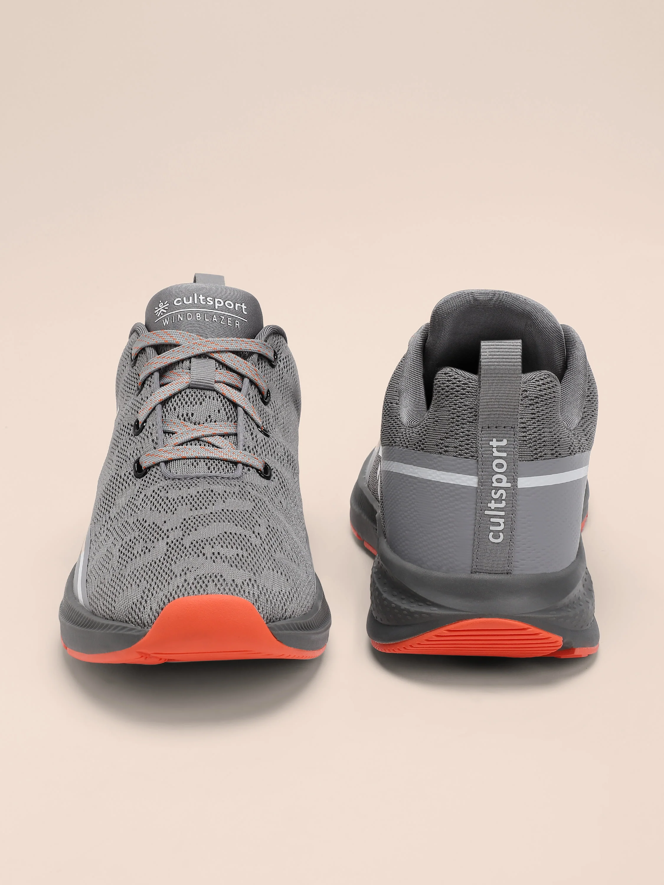 cult Windblazer Men Running Shoes - Grey/Orange - Image 5