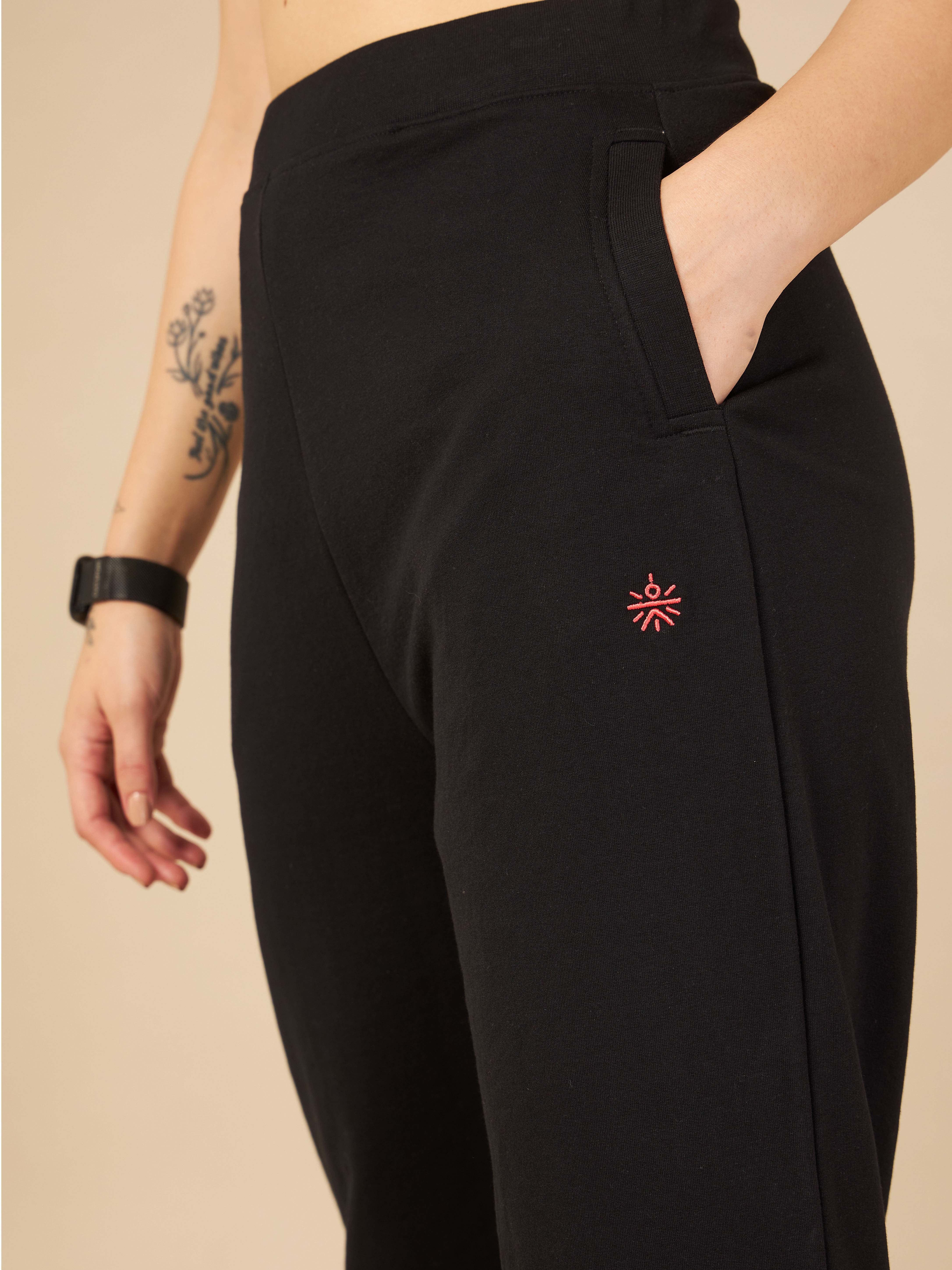 Women Black Cult Leisure Joggers - Image 4