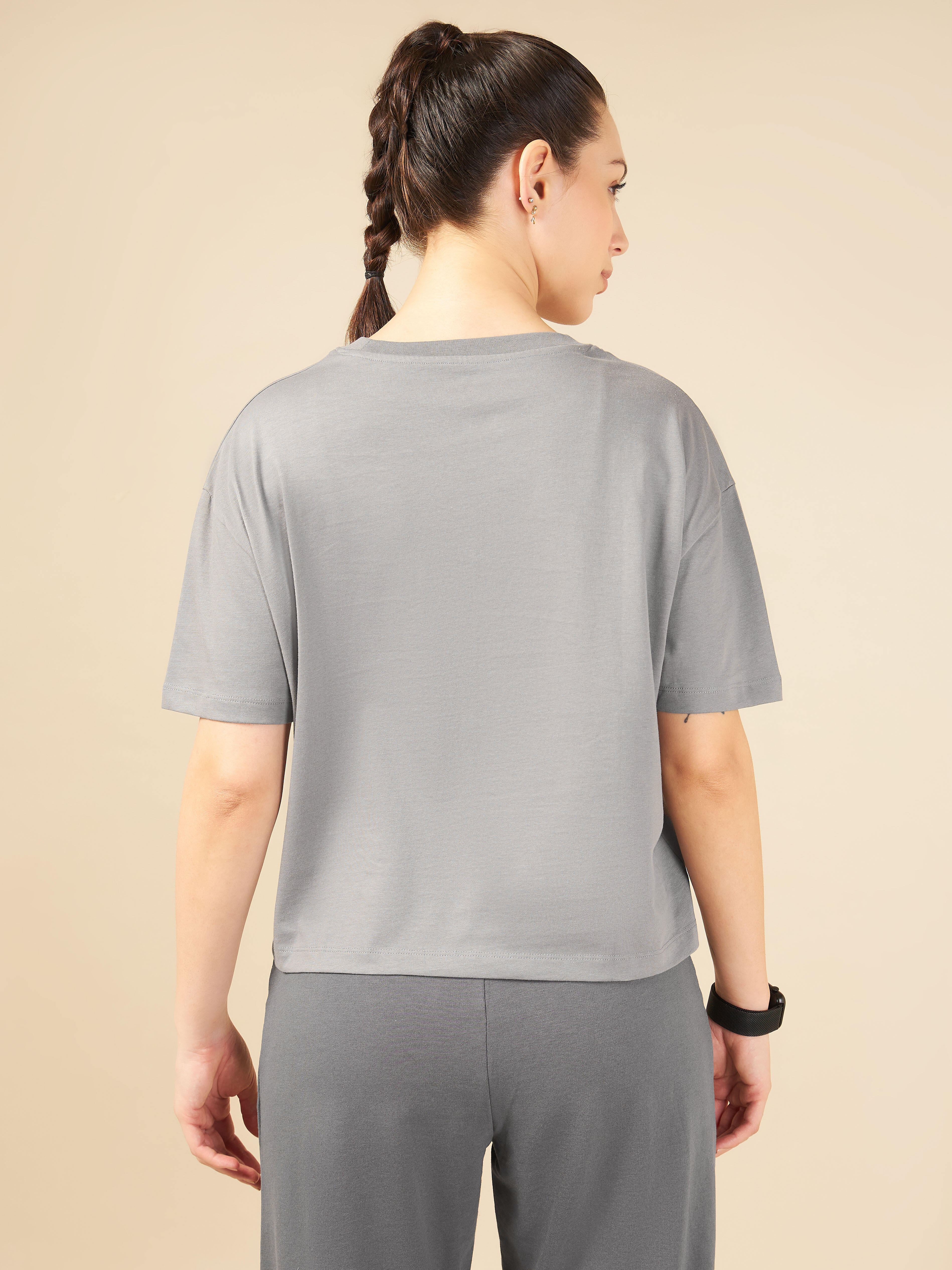Women Grey Cult club T-shirt - Image 5