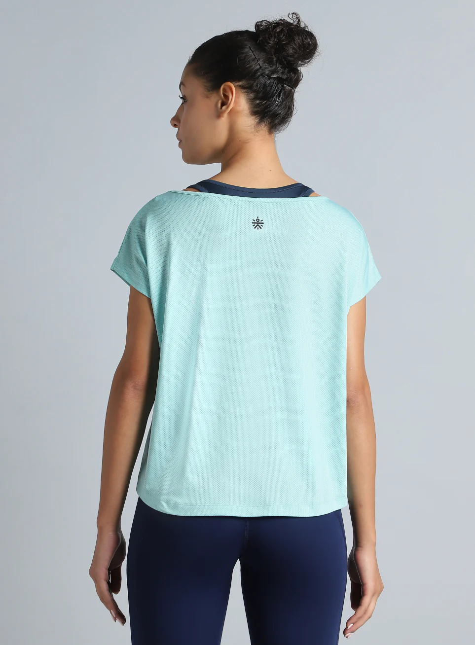 Women's 2in1 Layered Performance Turquoise T-shirt - Image 6