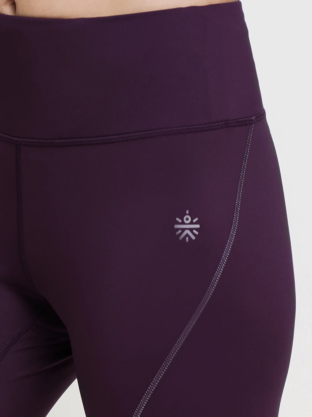 Women's Wine Absolute Fit Solid Running Tights - Image 6
