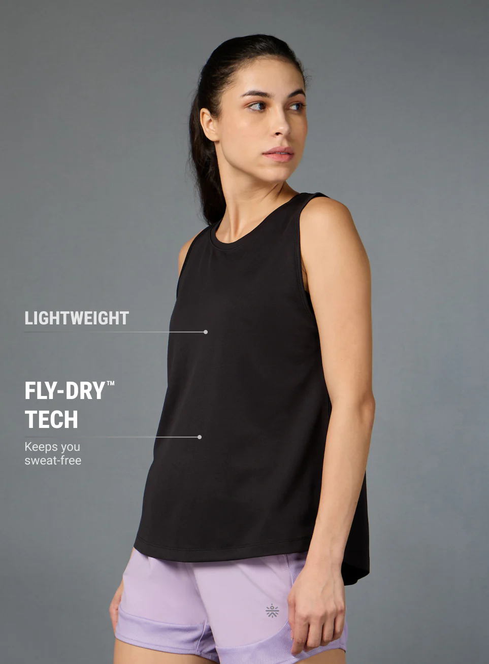 Women's All Day Active Black Tank - Image 5