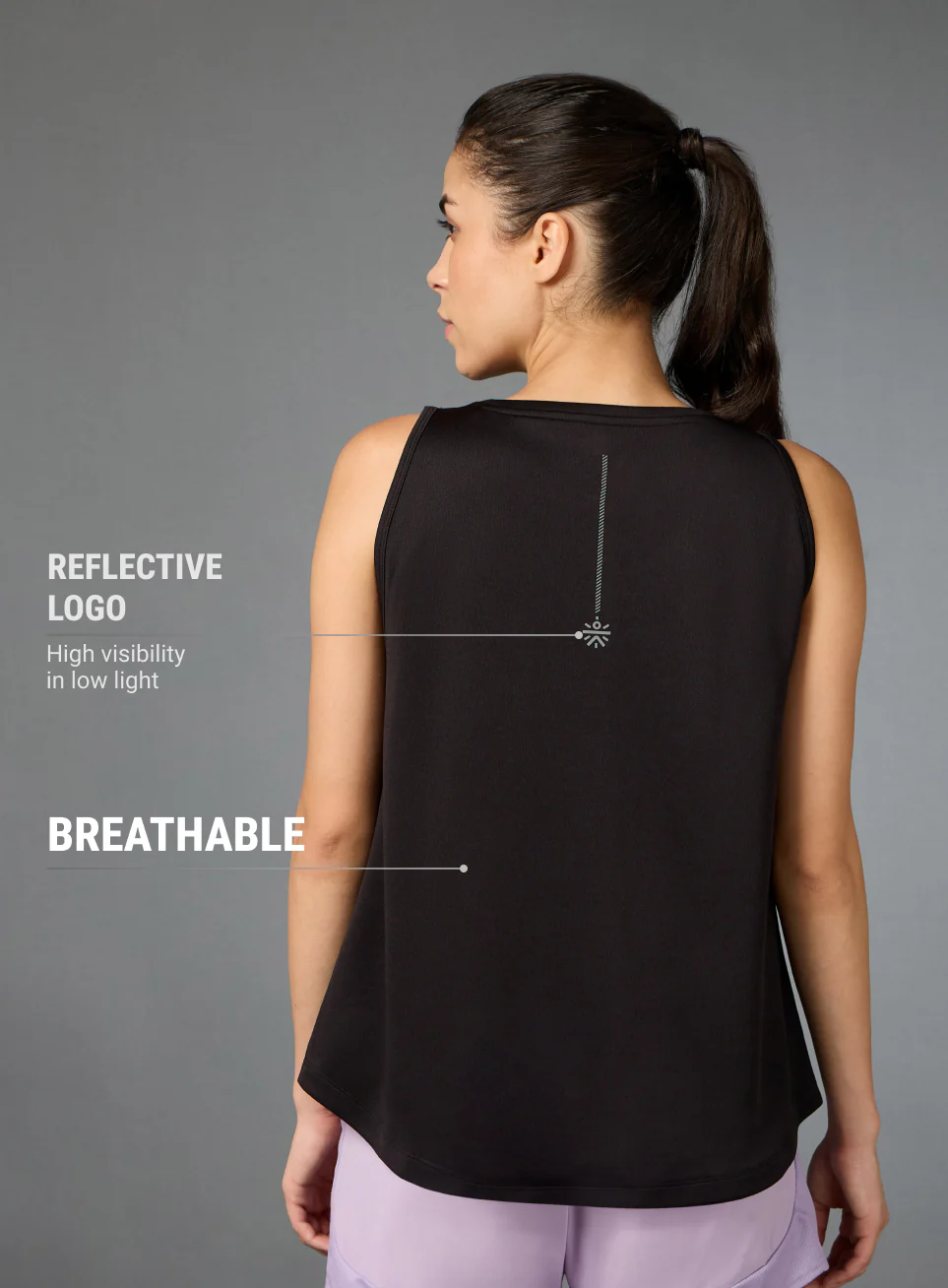 Women's All Day Active Black Tank - Image 6
