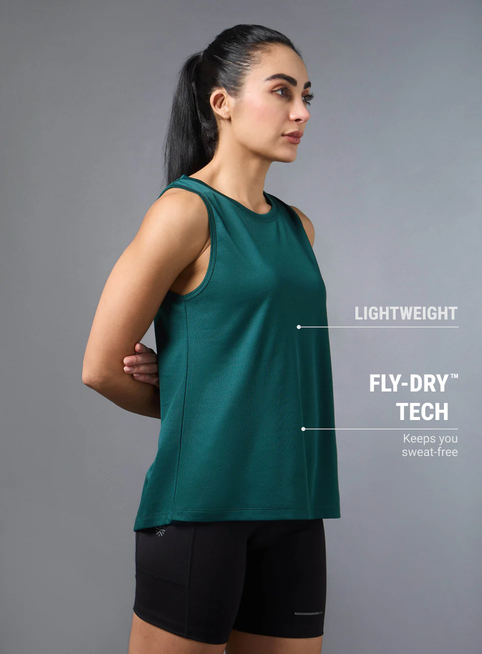 Women's All Day Active Teal Tank - Image 5