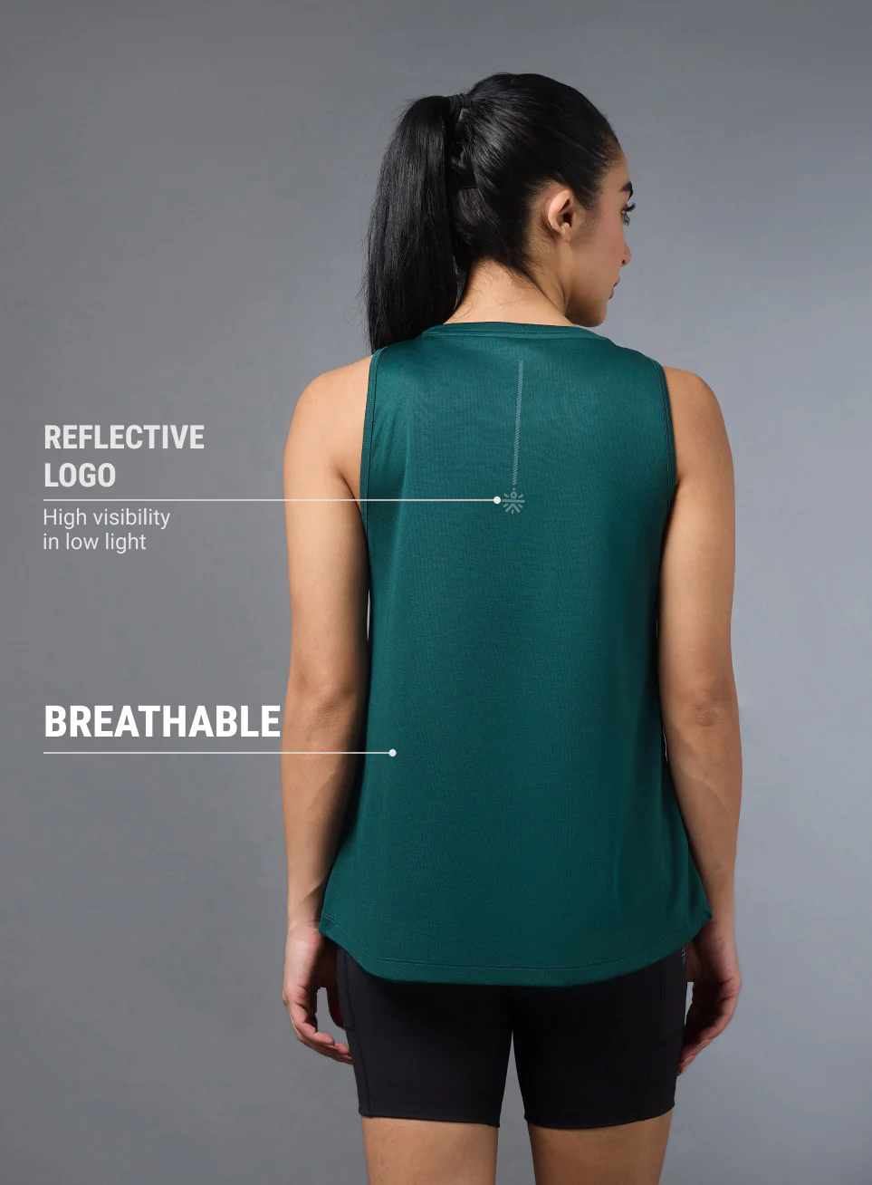 Women's All Day Active Teal Tank - Image 6