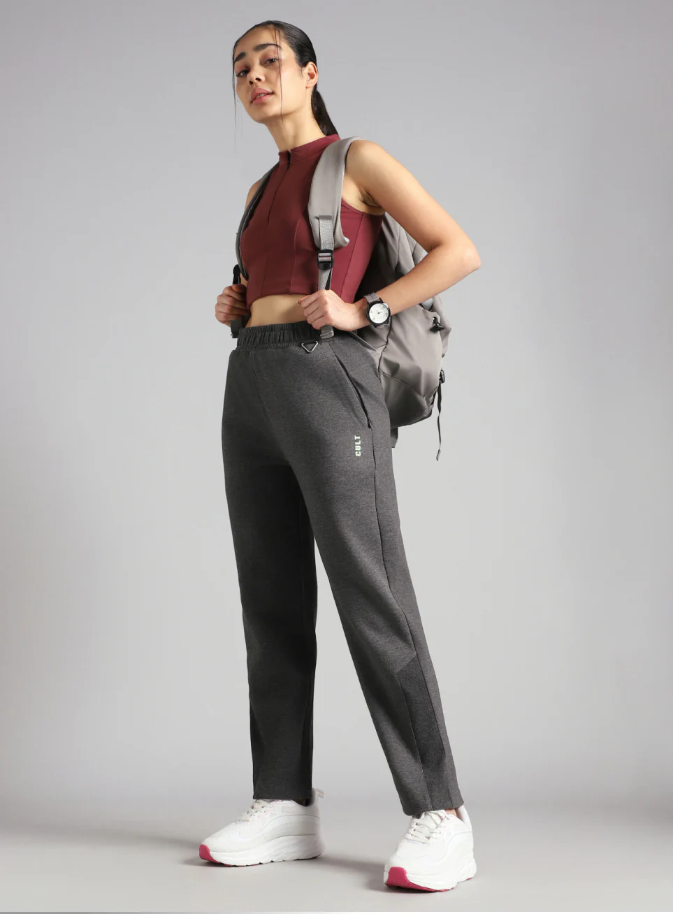 Women's Anthra Melange Urban Comfort Travel Pants - Image 2