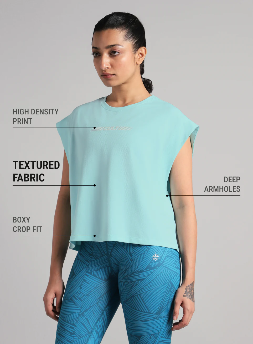 Women's Aqua Muscle Ease Boxy Fit T-shirt - Image 5