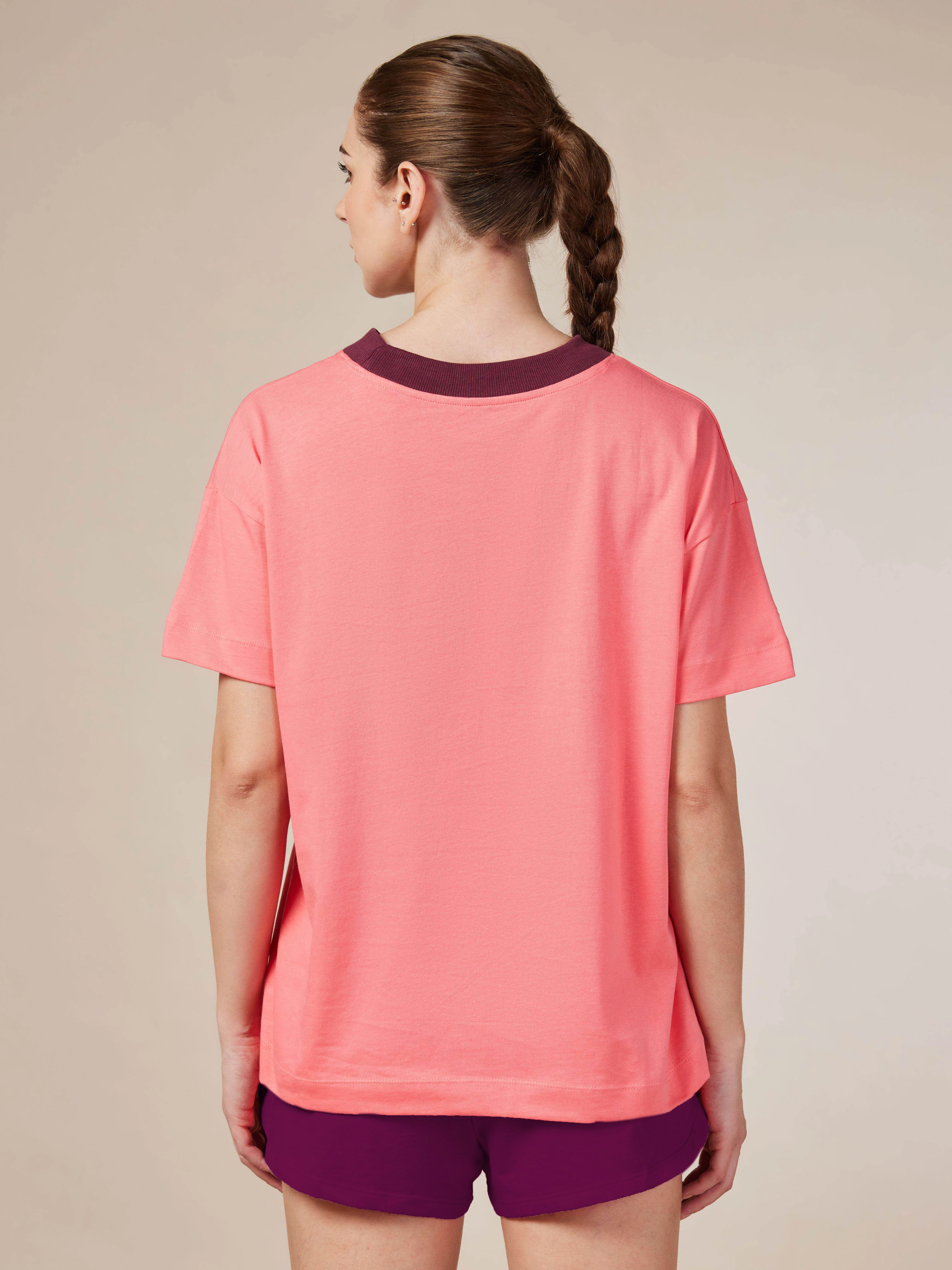 Women's Ath. Club Pink Printed T-shirt - Image 3