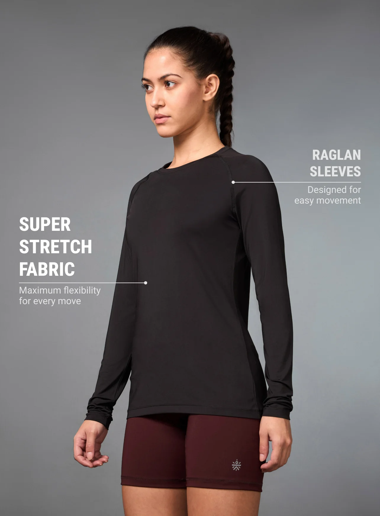 Women's Base Layer Black Compression Running Top - Image 5