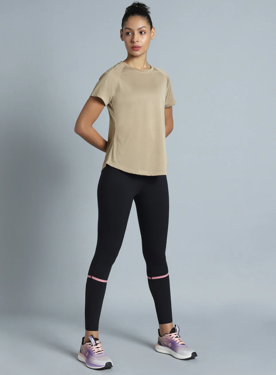 Women's Beige Flow HIIT Top - Image 2