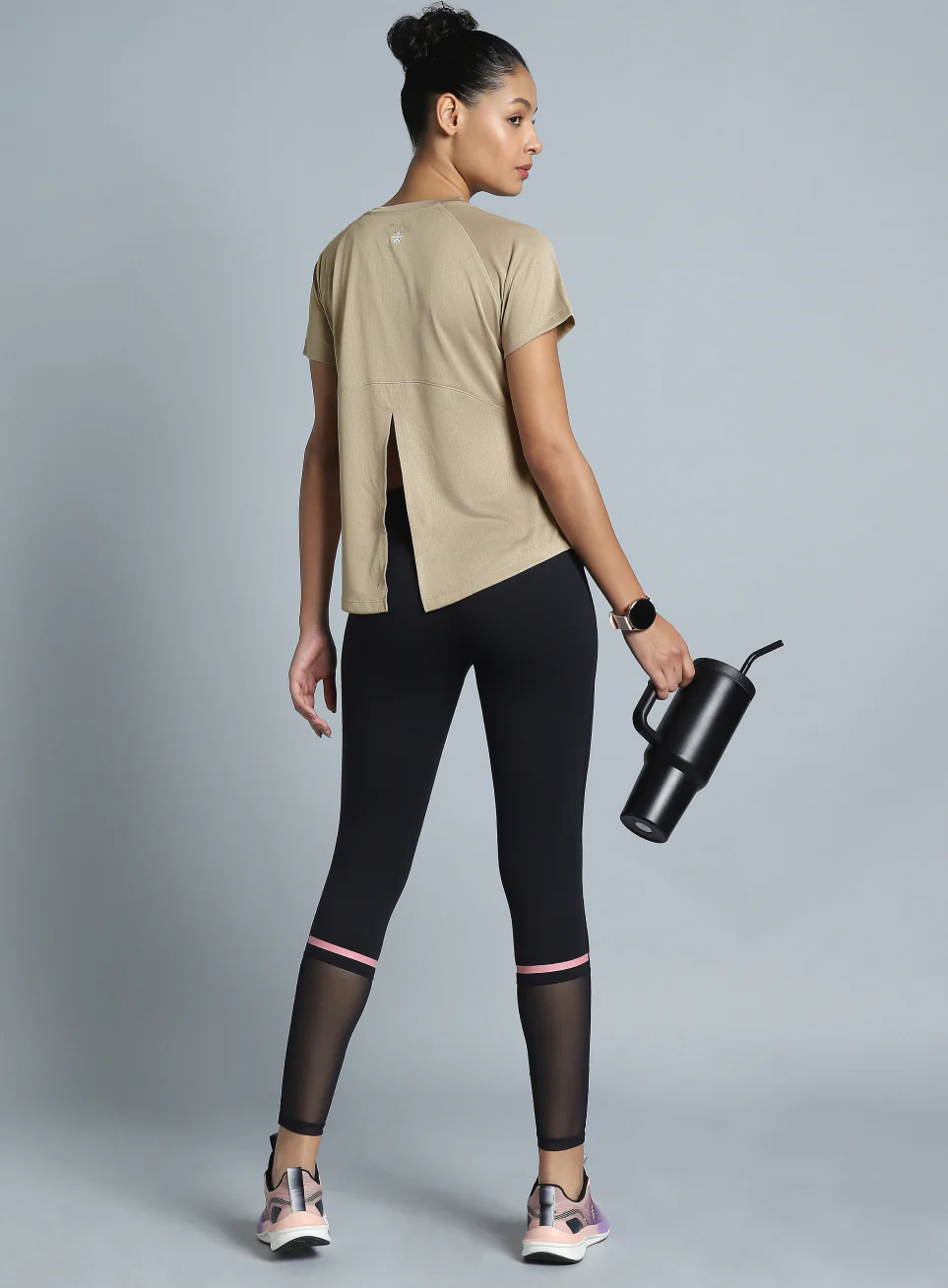 Women's Beige Flow HIIT Top - Image 3