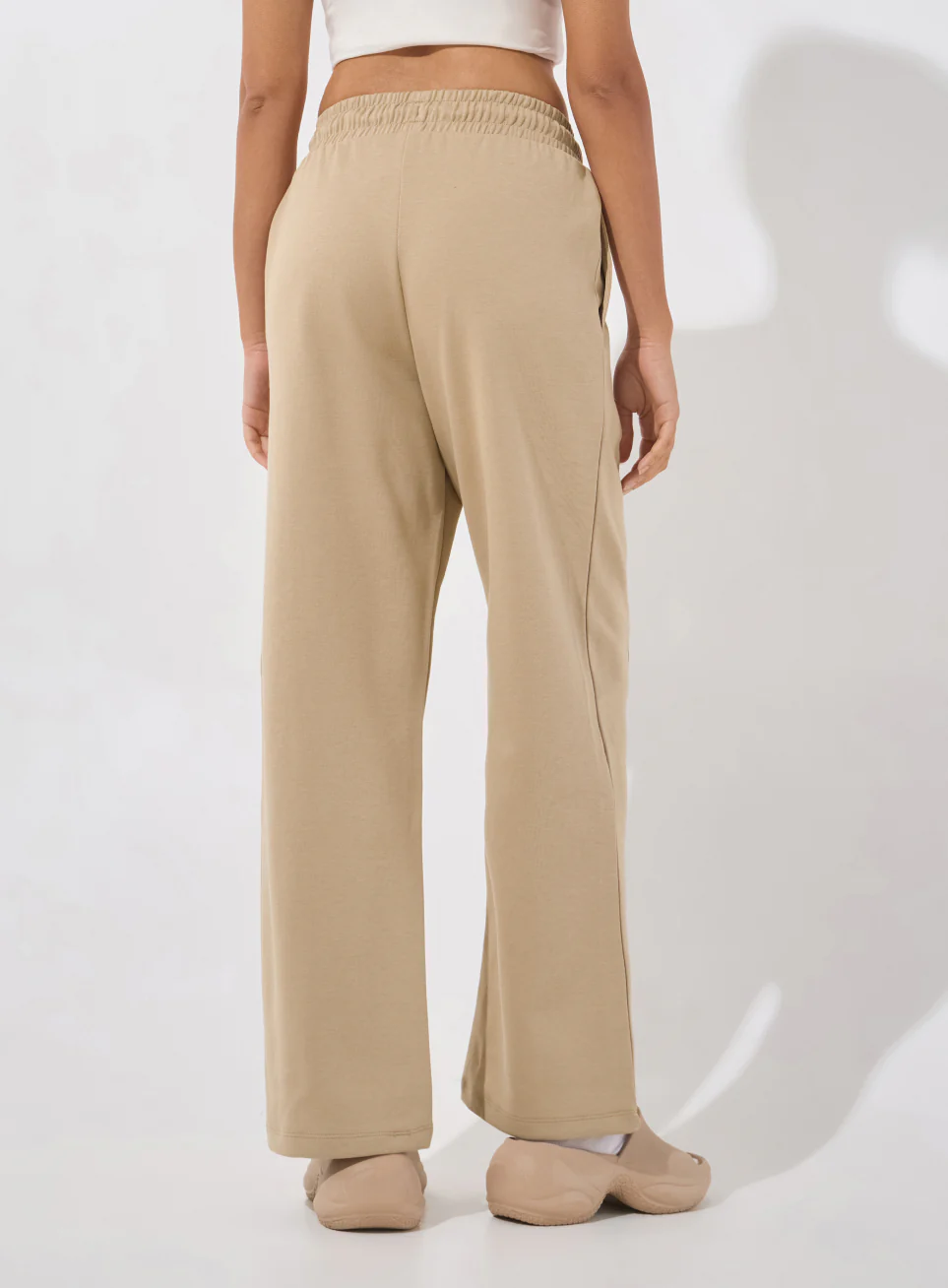Women's Beige Ultra Luxe Tailored Trackpants - Image 6