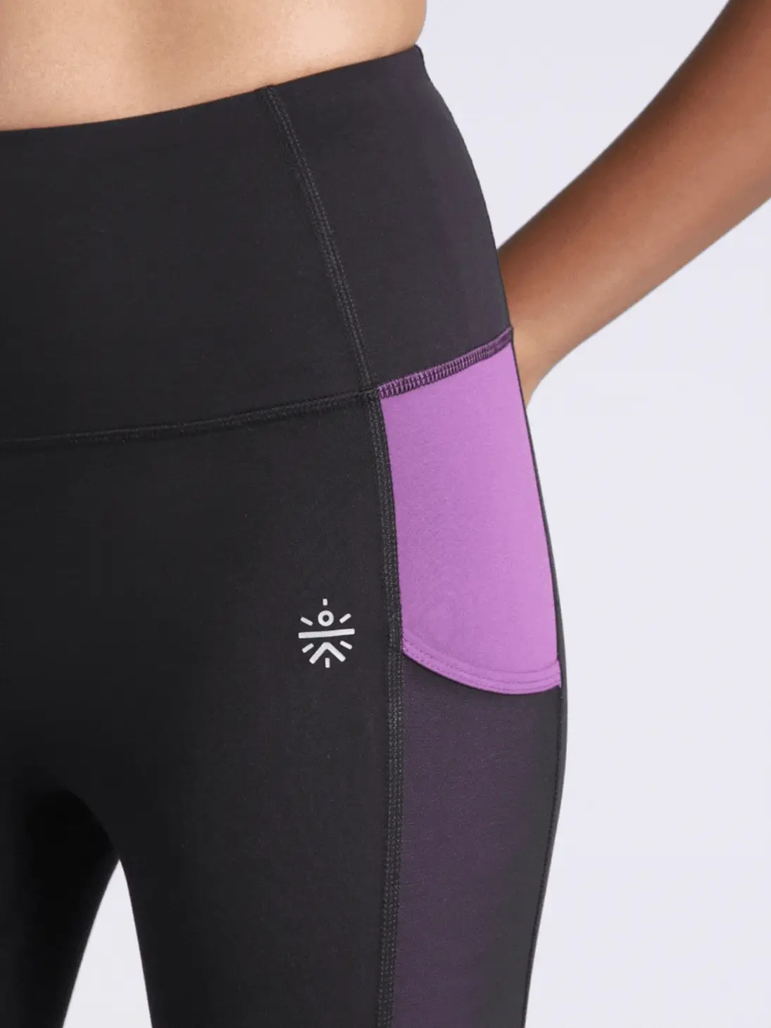 Women's Black AbsoluteFit Neon Pop Leggings with Side Pockets - Image 8