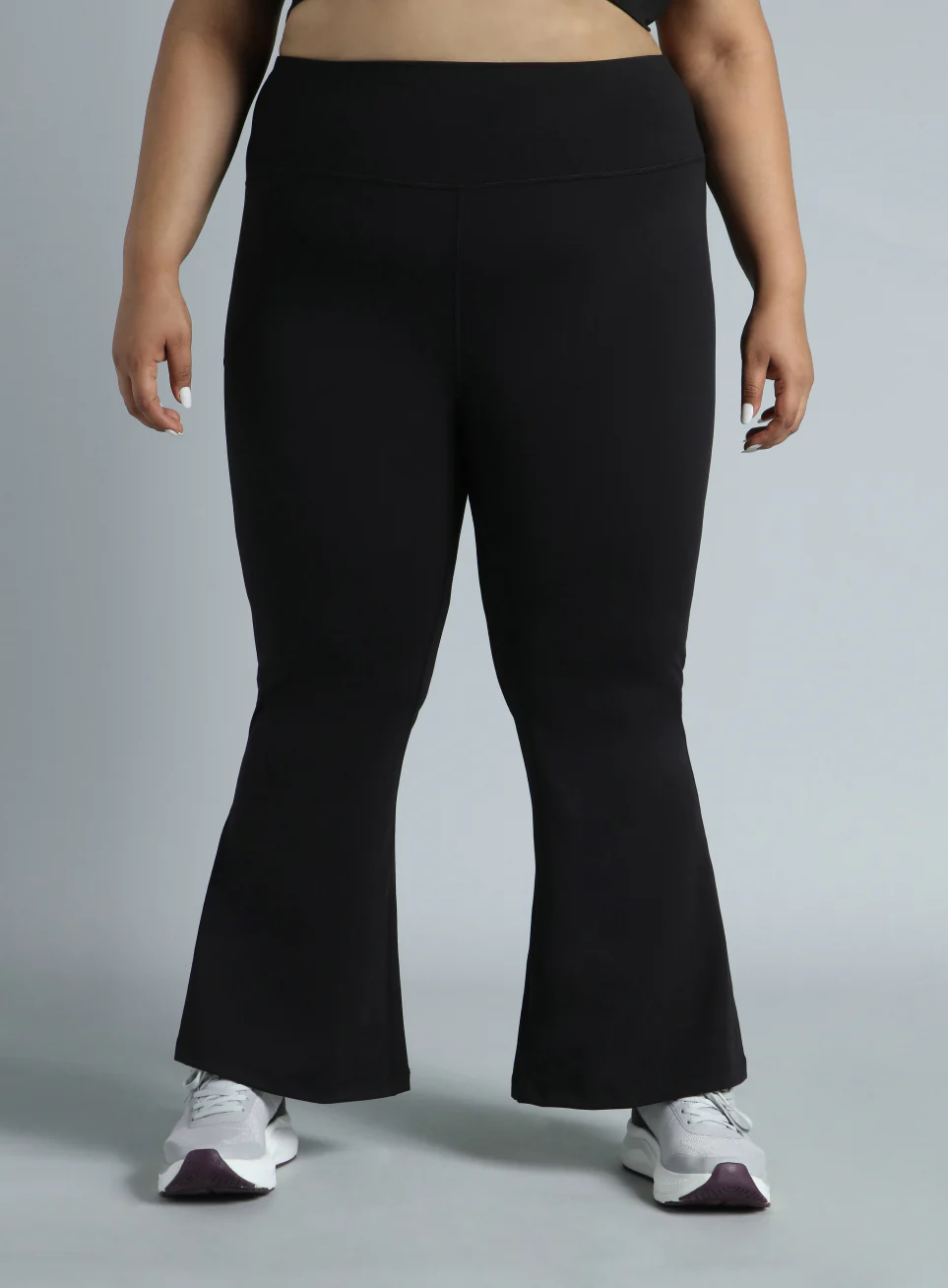 Women's Black All Format Training Plus Size Flared Pants - Image 4