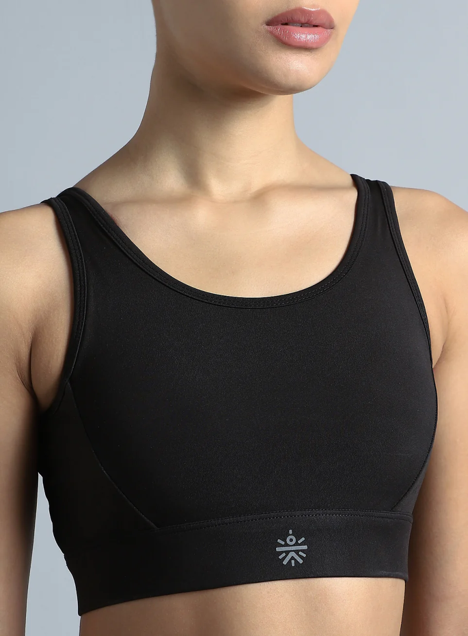 Women's Black AOP Cross Over High Impact Bra - Image 7
