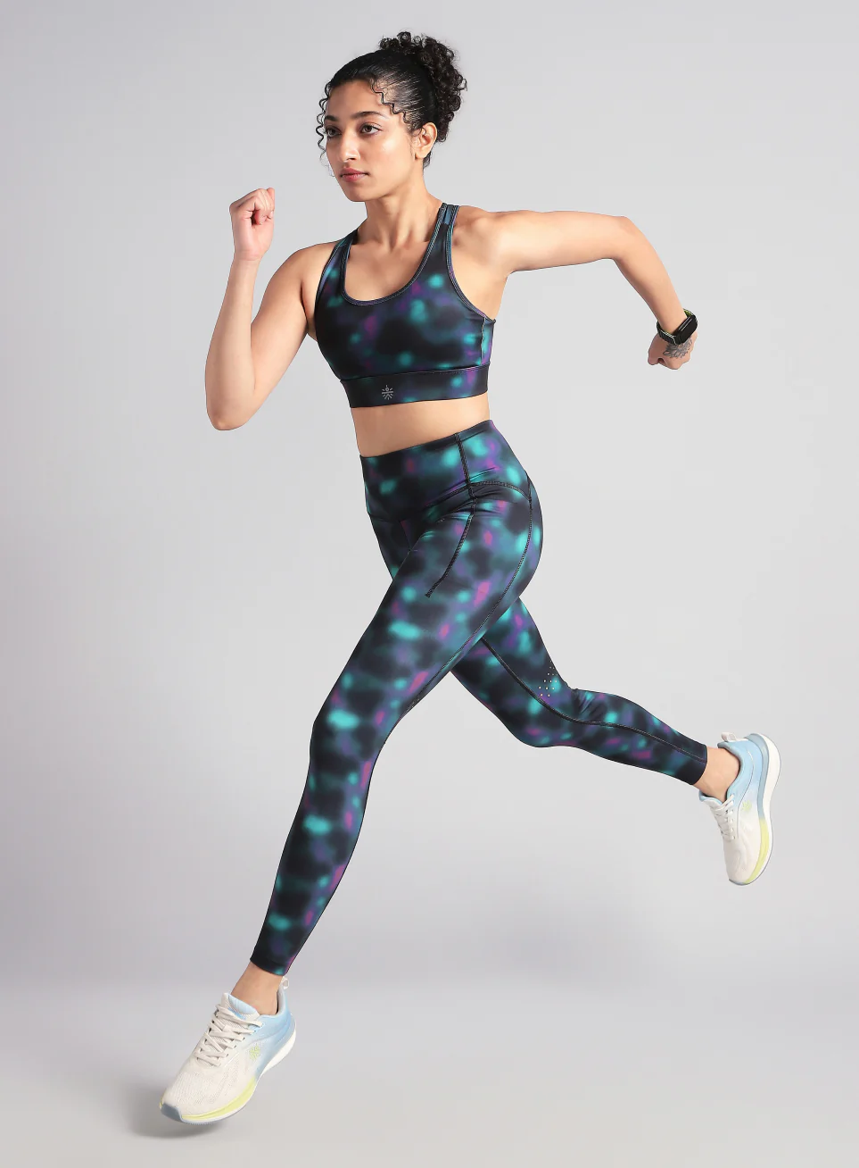 Women's Black AOP Runner's Pro COMFLlex Tights - Image 2