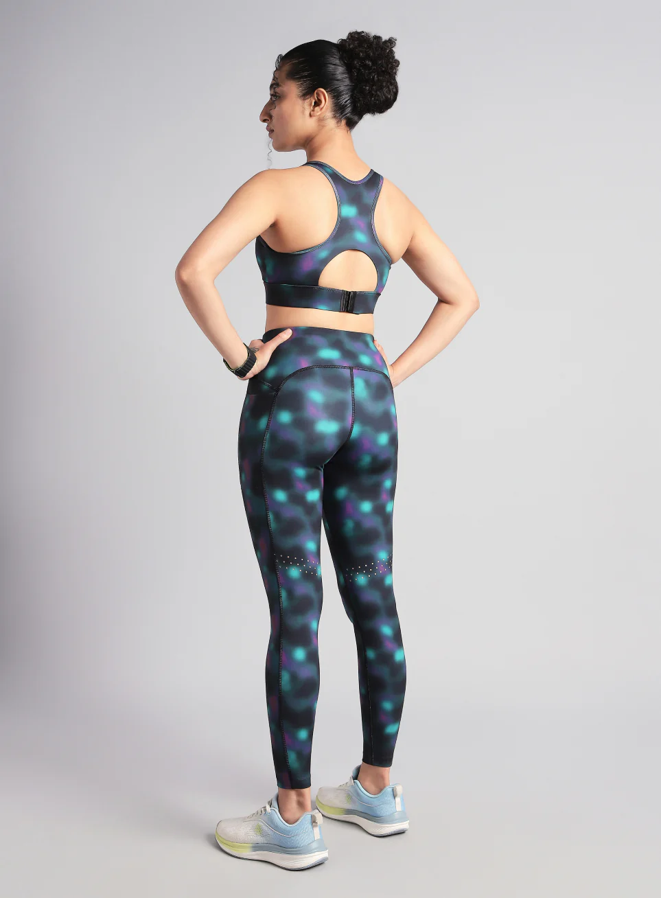 Women's Black AOP Runner's Pro COMFLlex Tights - Image 3