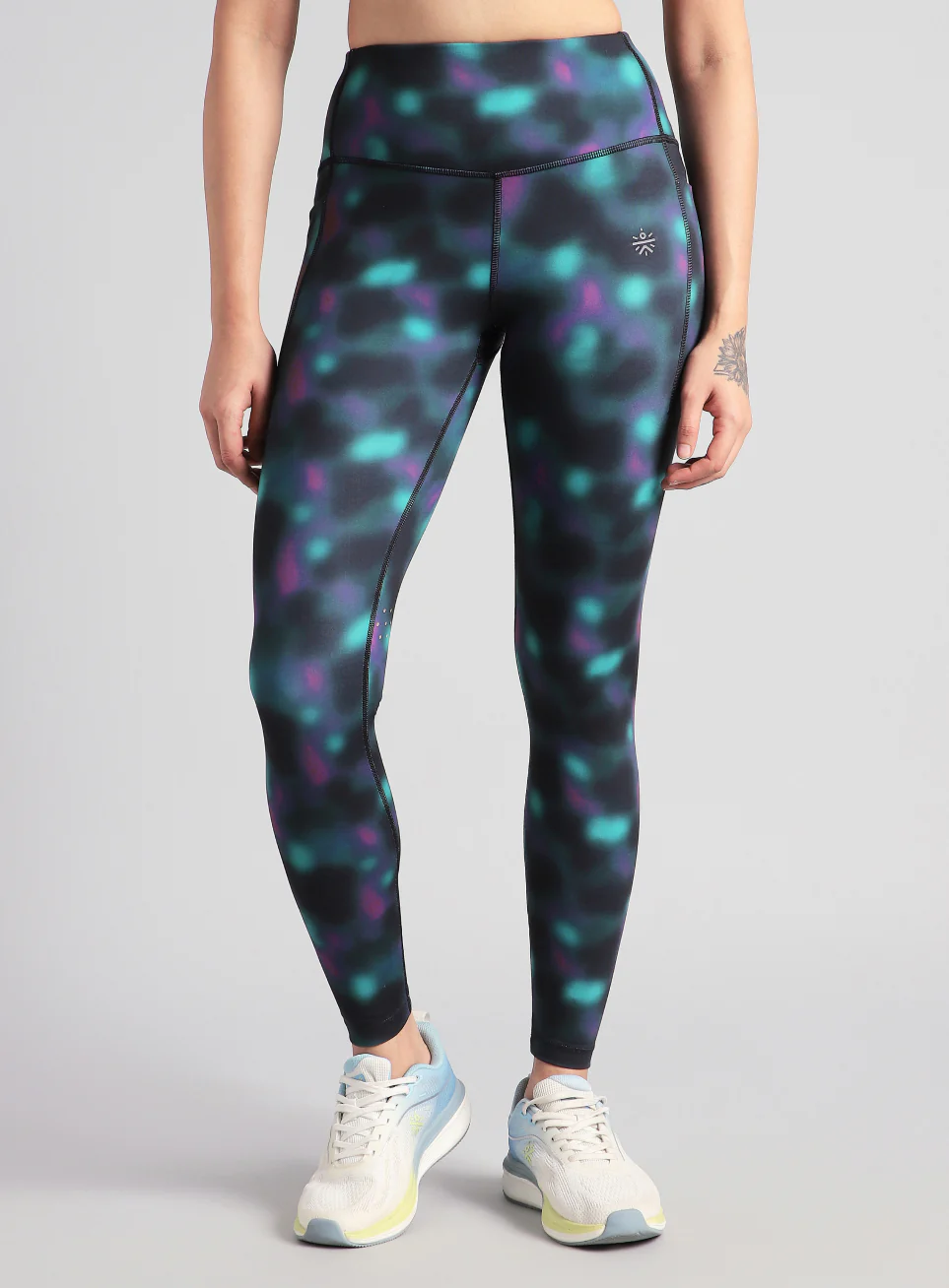 Women's Black AOP Runner's Pro COMFLlex Tights - Image 4
