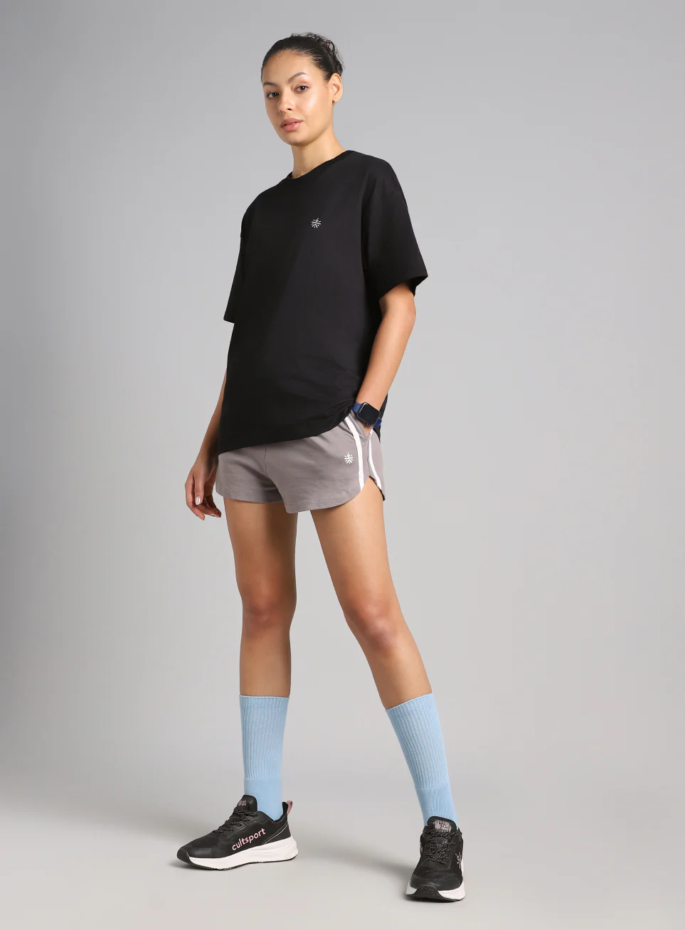 Women's Black Back Print Oversized Fit T-shirt - Image 2