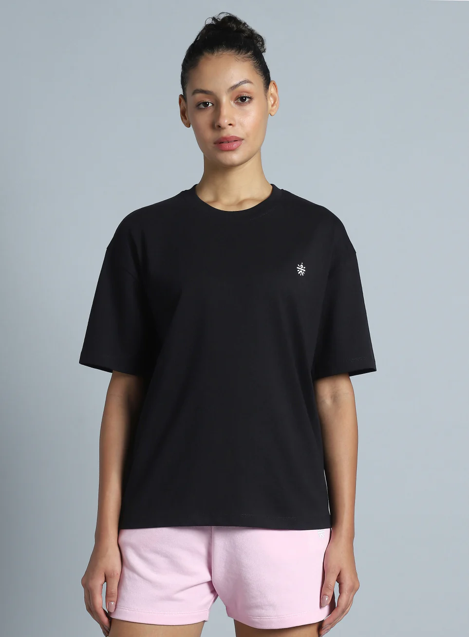 Women's Black Back Print Relaxed Fit T-shirt - Image 4