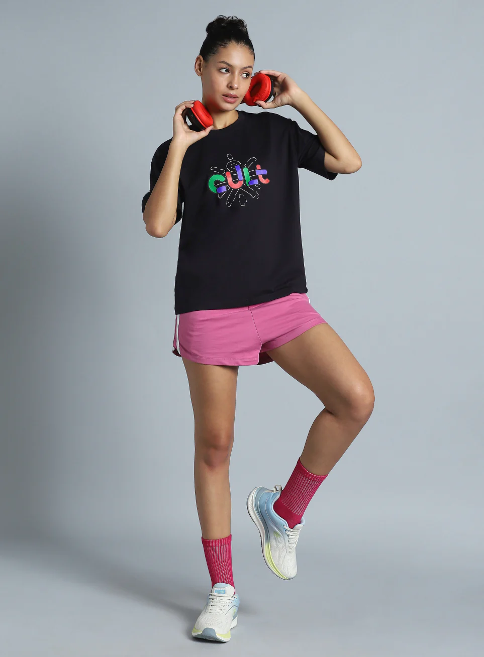 Women's Black Brand Carrier Relaxed Fit T-shirt - Image 2