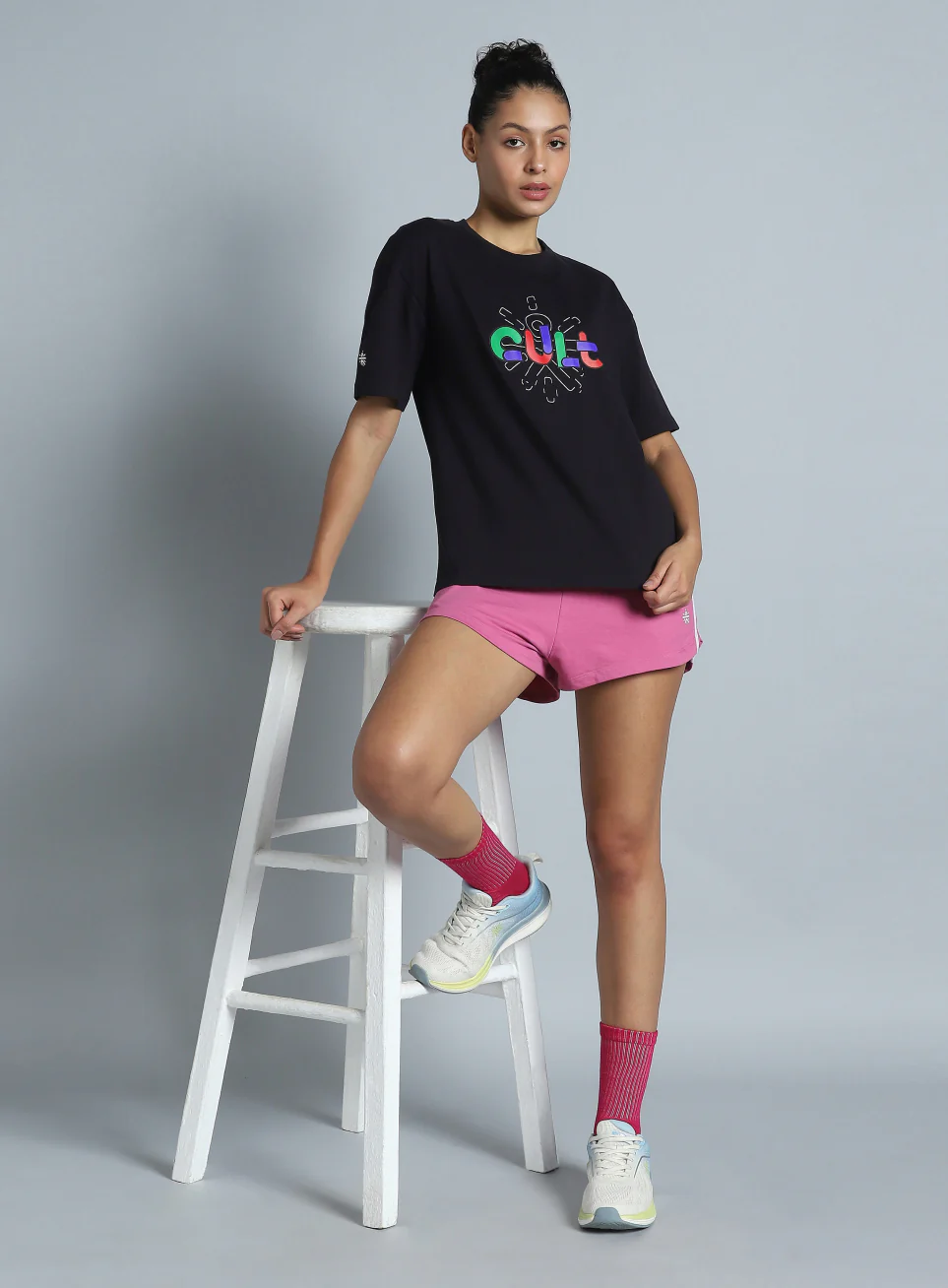Women's Black Brand Carrier Relaxed Fit T-shirt - Image 3