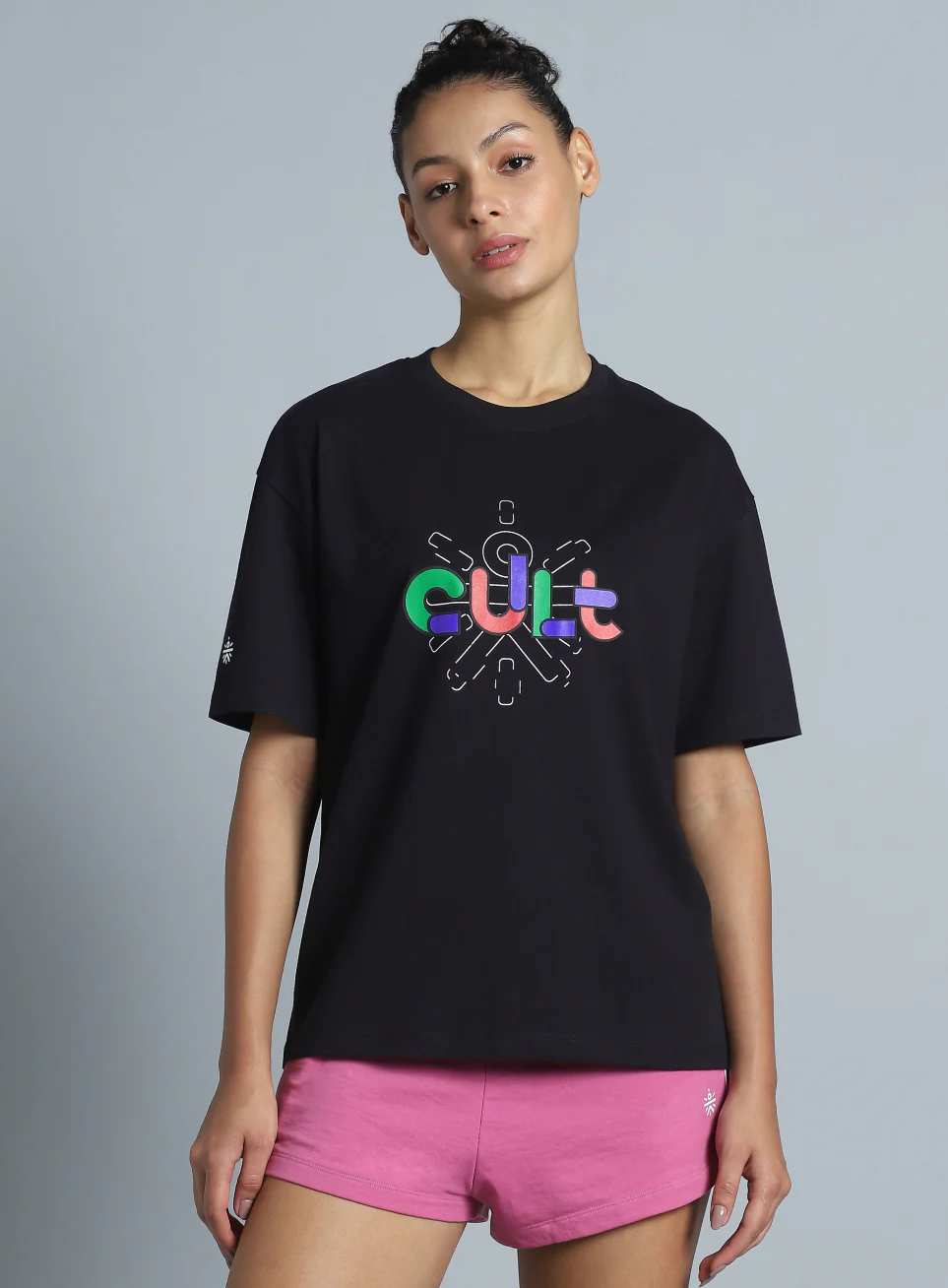 Women's Black Brand Carrier Relaxed Fit T-shirt - Image 4