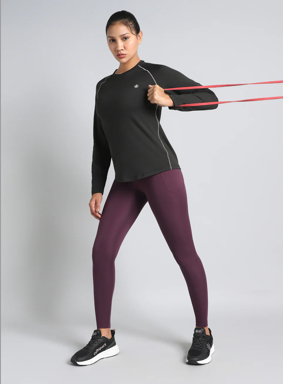 Women's Black Build Up Performance Recycled Poly T-shirt - Image 2