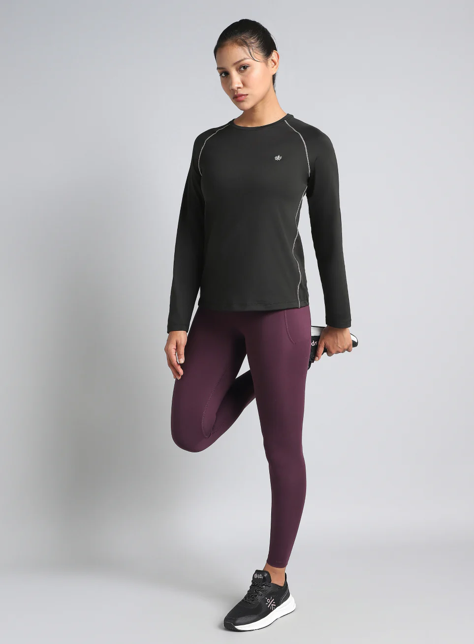 Women's Black Build Up Performance Recycled Poly T-shirt - Image 3