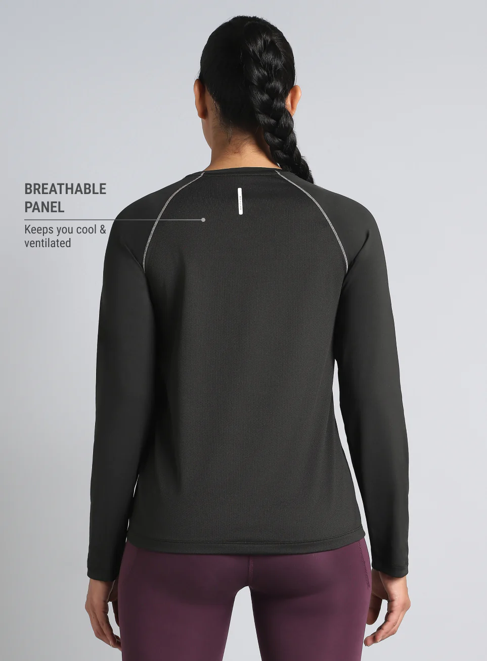 Women's Black Build Up Performance Recycled Poly T-shirt - Image 6
