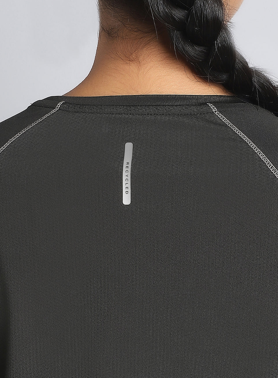 Women's Black Build Up Performance Recycled Poly T-shirt - Image 8