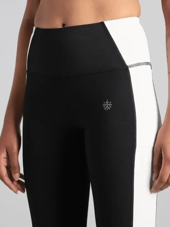 Women's Black Colourblock Runner's Pro Comflex Tights - Image 9