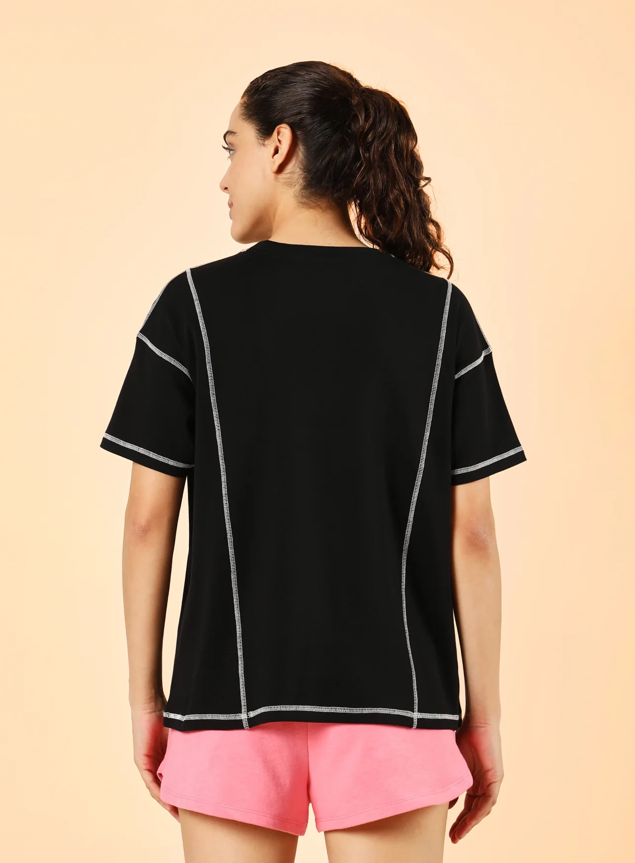 Women's Black Community Sports Relaxed fit T-shirt - Image 6