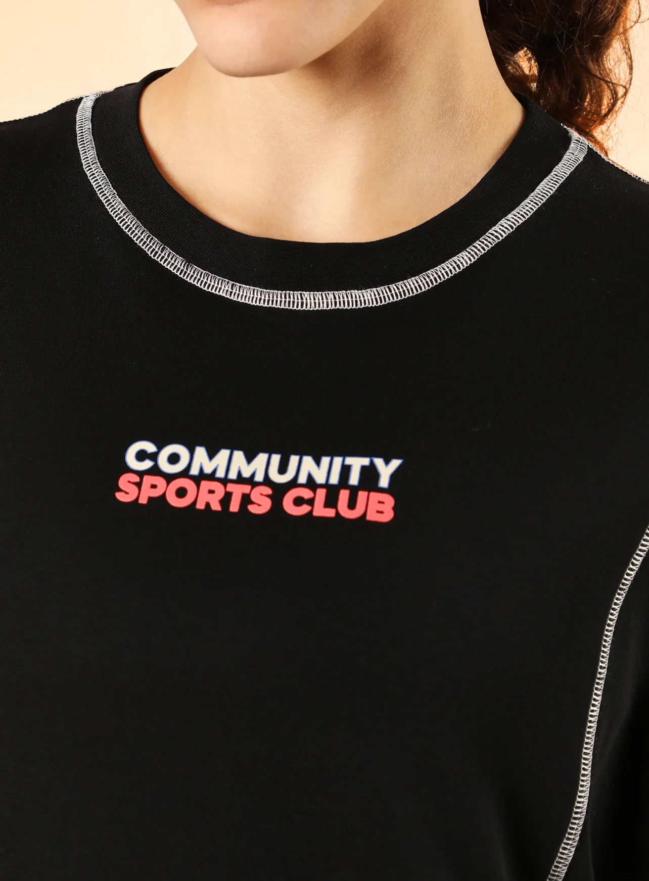 Women's Black Community Sports Relaxed fit T-shirt - Image 7