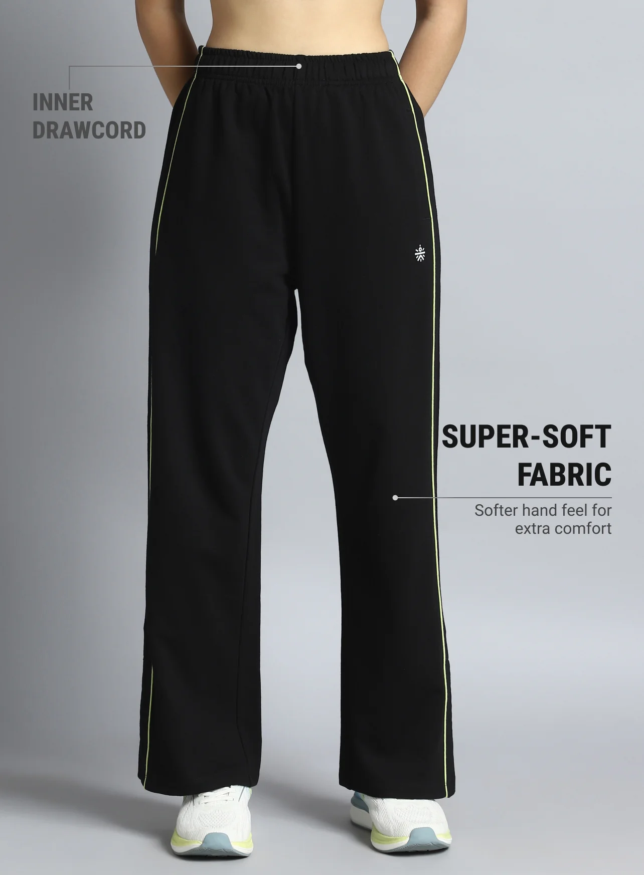 Women's Black Community Straight Trackpants - Image 4