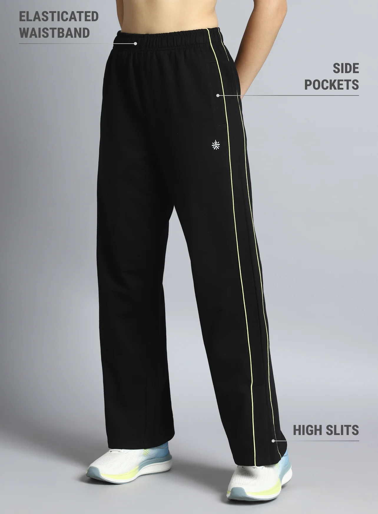 Women's Black Community Straight Trackpants - Image 5