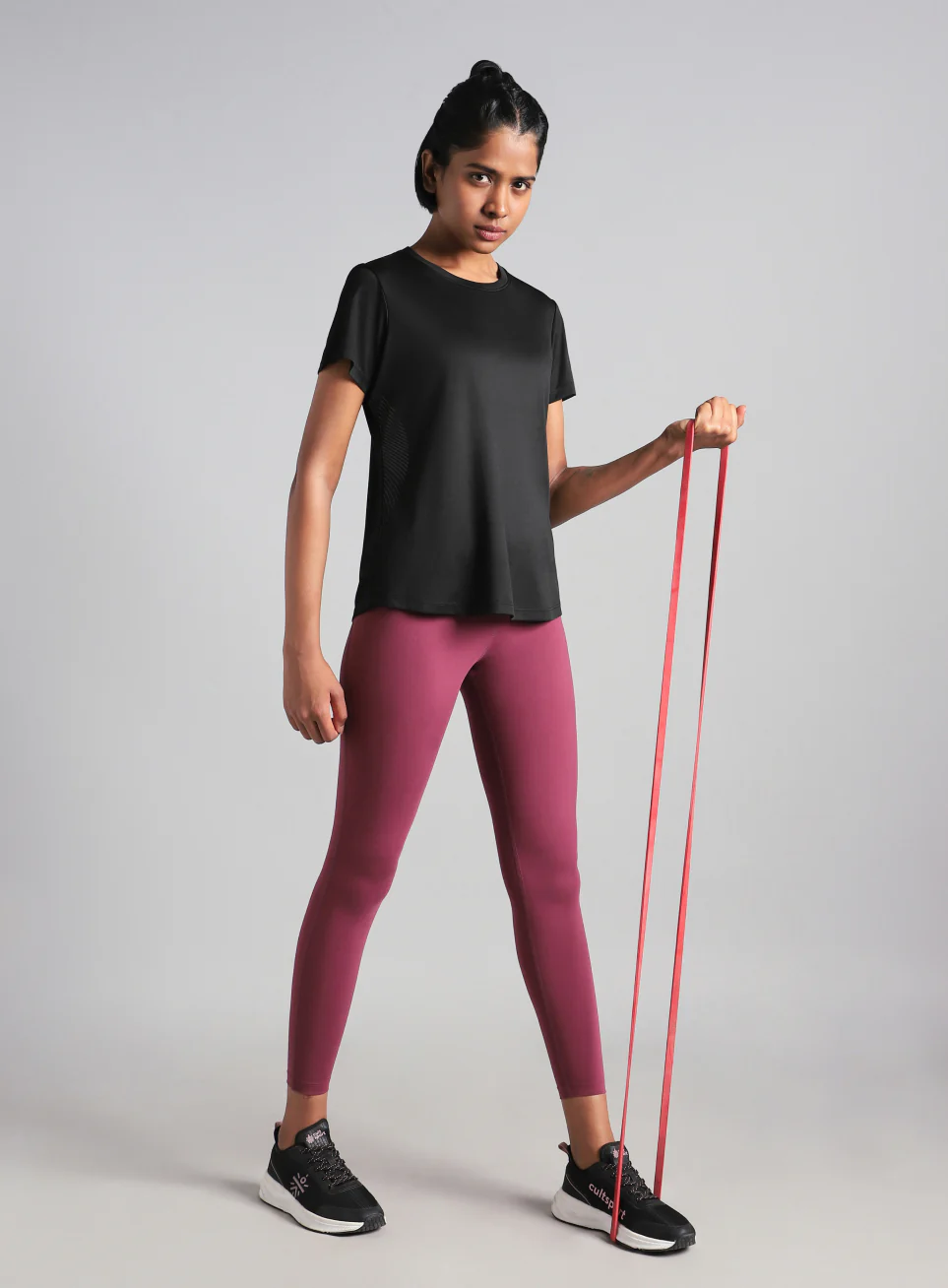 Women's Black Contour Print T-shirt - Image 2